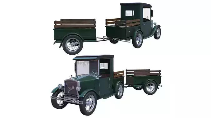 Children retro pedal car green