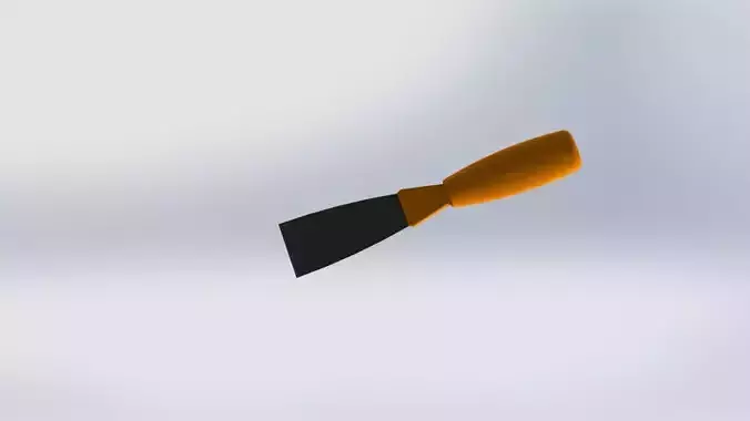 scraper orange and paint brush
