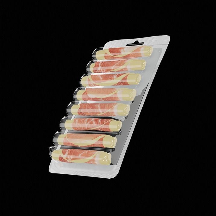 Prosciutto Mozzarella Rolls 3D model_6