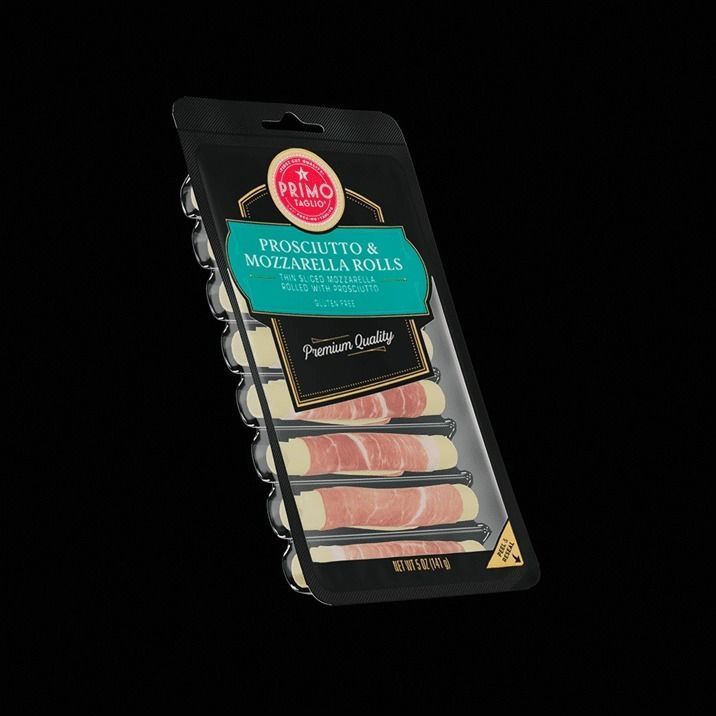 Prosciutto Mozzarella Rolls 3D model_3