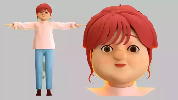 Cartoon aunt  mother   chartered woman old woman  elder sister