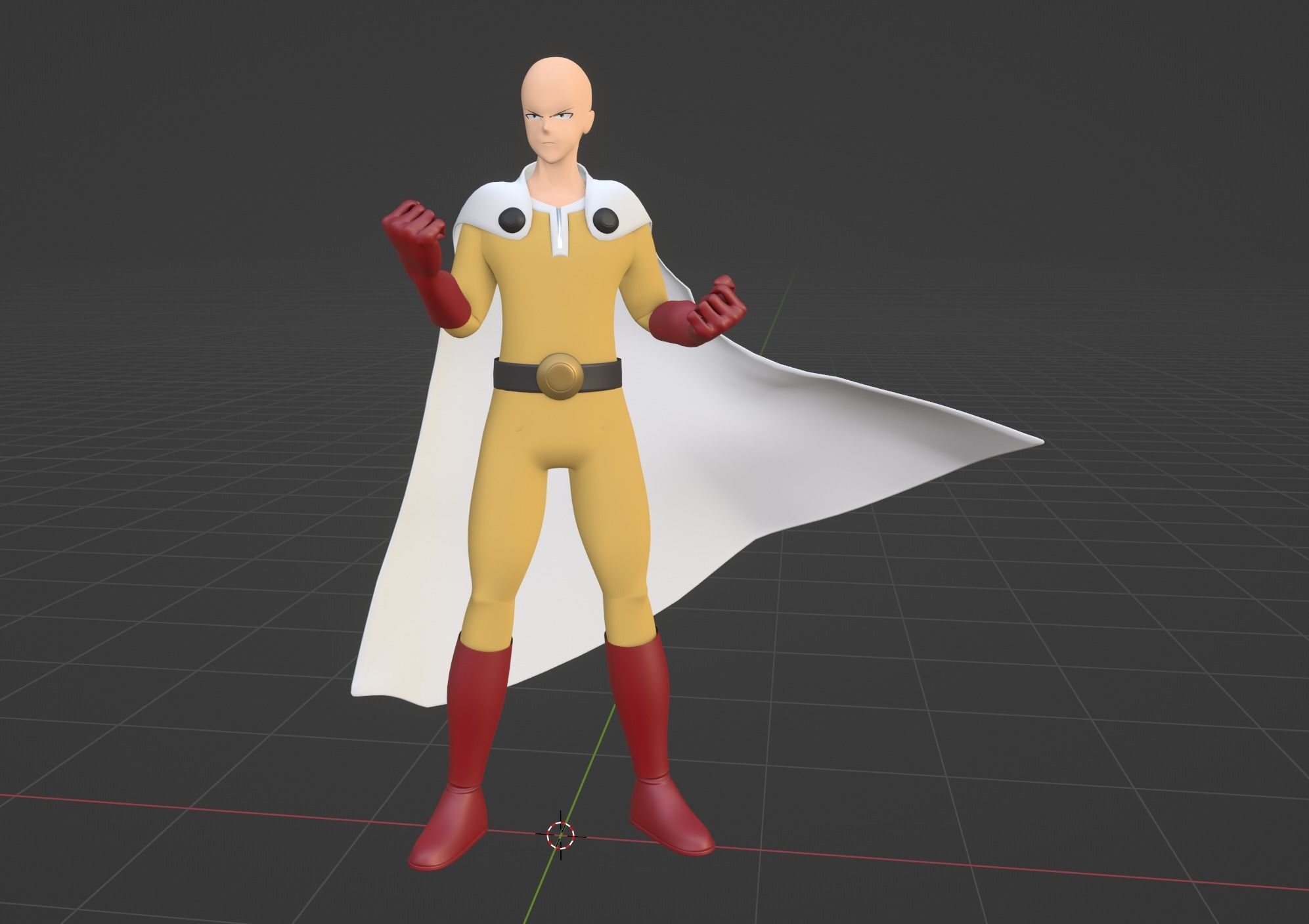 Saitama - One Punch Man 3D model_4