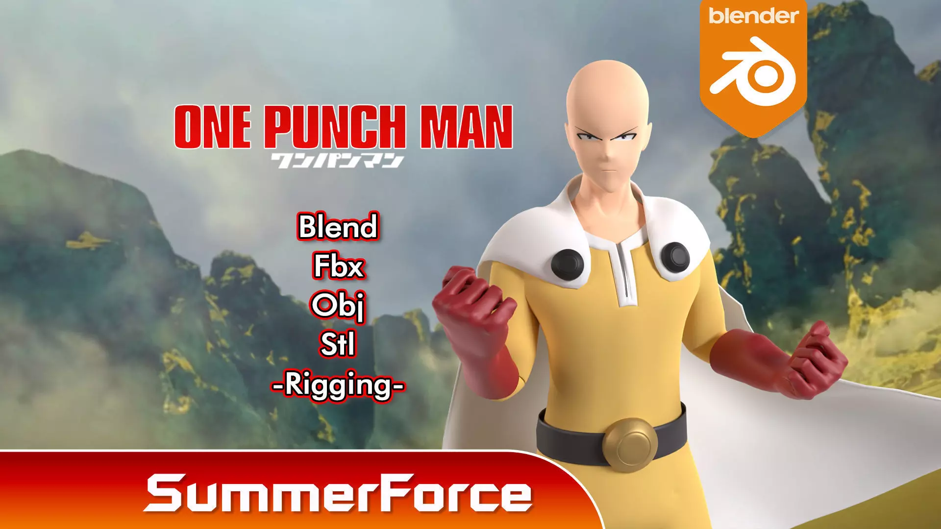Saitama - One Punch Man 3D model_0