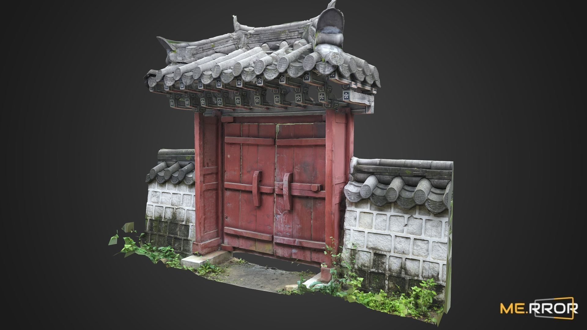 Korean Traditional Gate 3D model_1