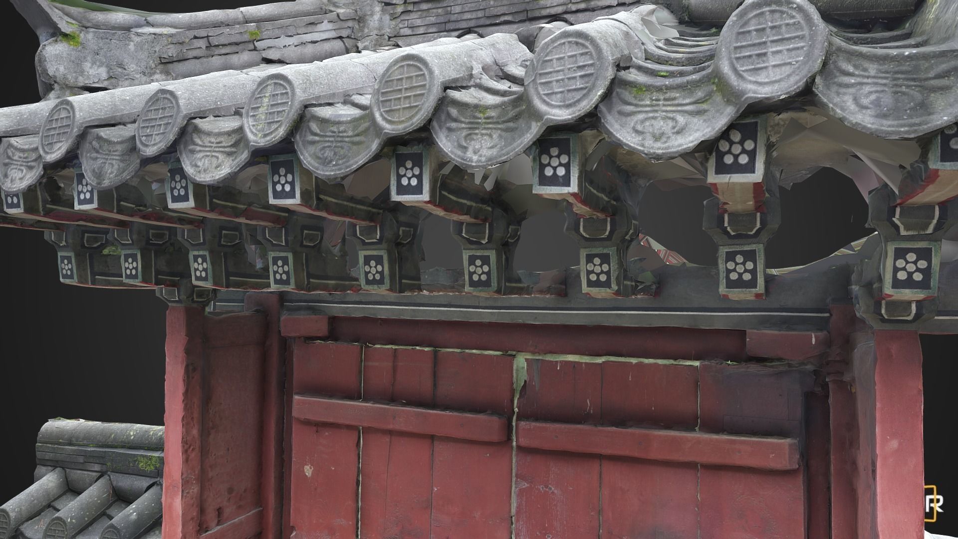 Korean Traditional Gate 3D model_5
