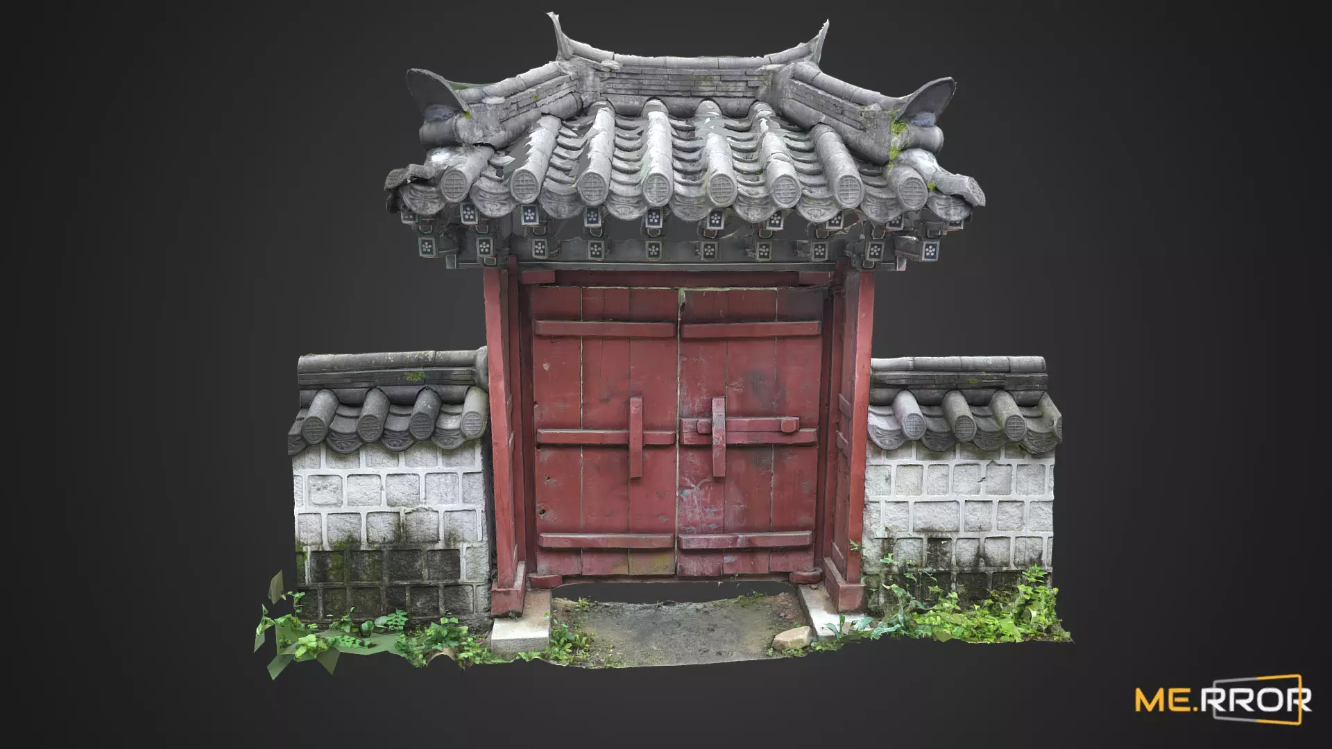 Korean Traditional Gate 3D model_0