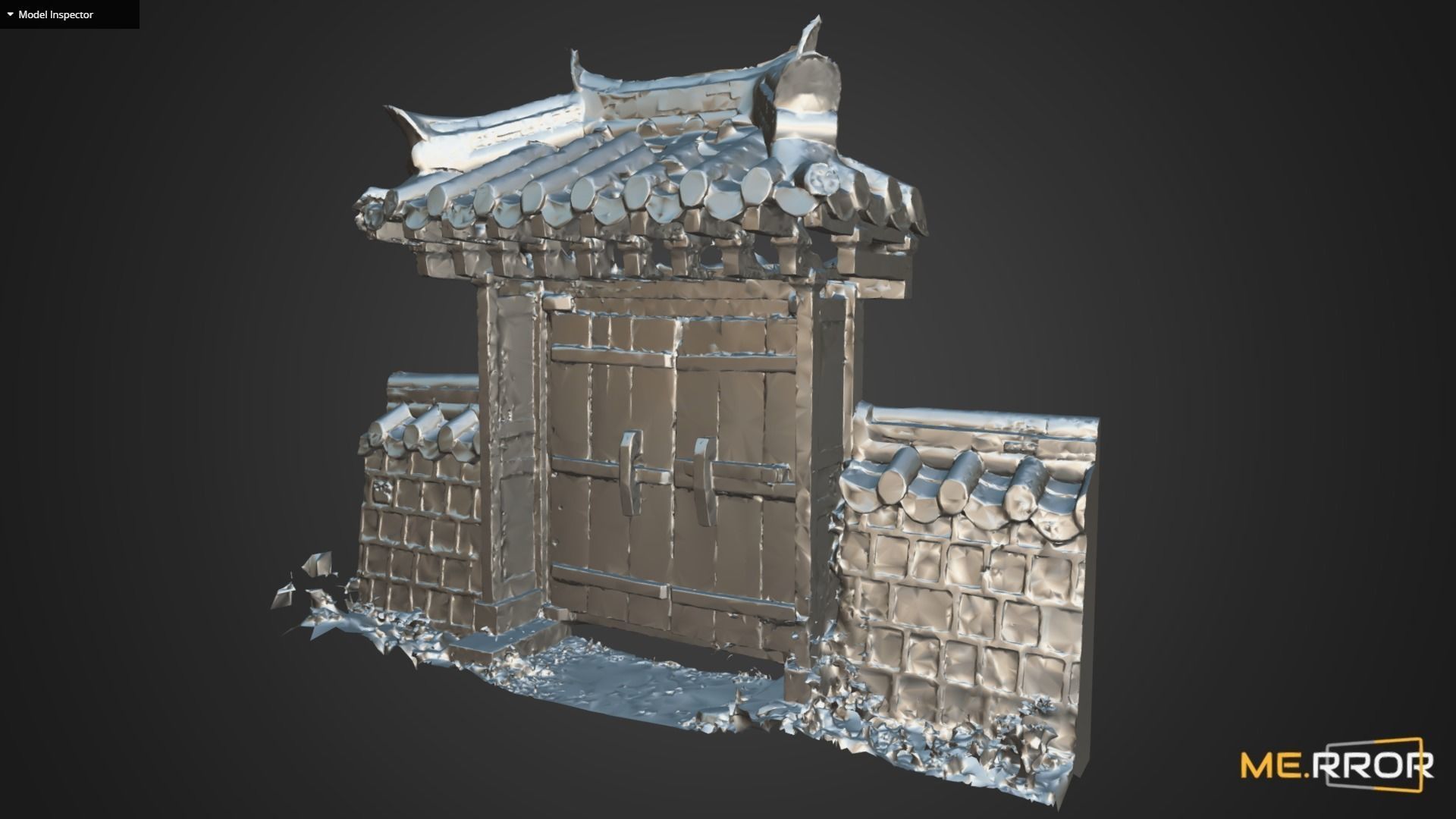 Korean Traditional Gate 3D model_9
