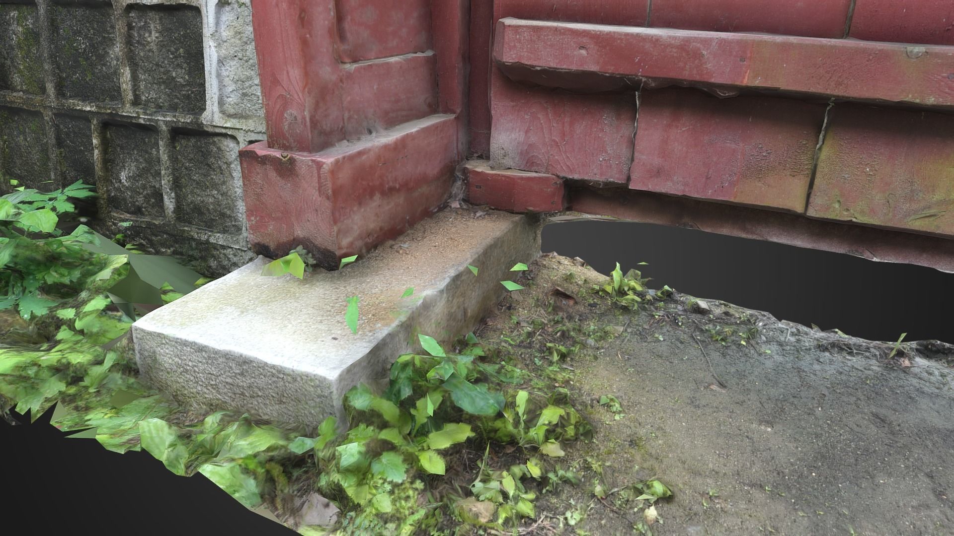 Korean Traditional Gate 3D model_7