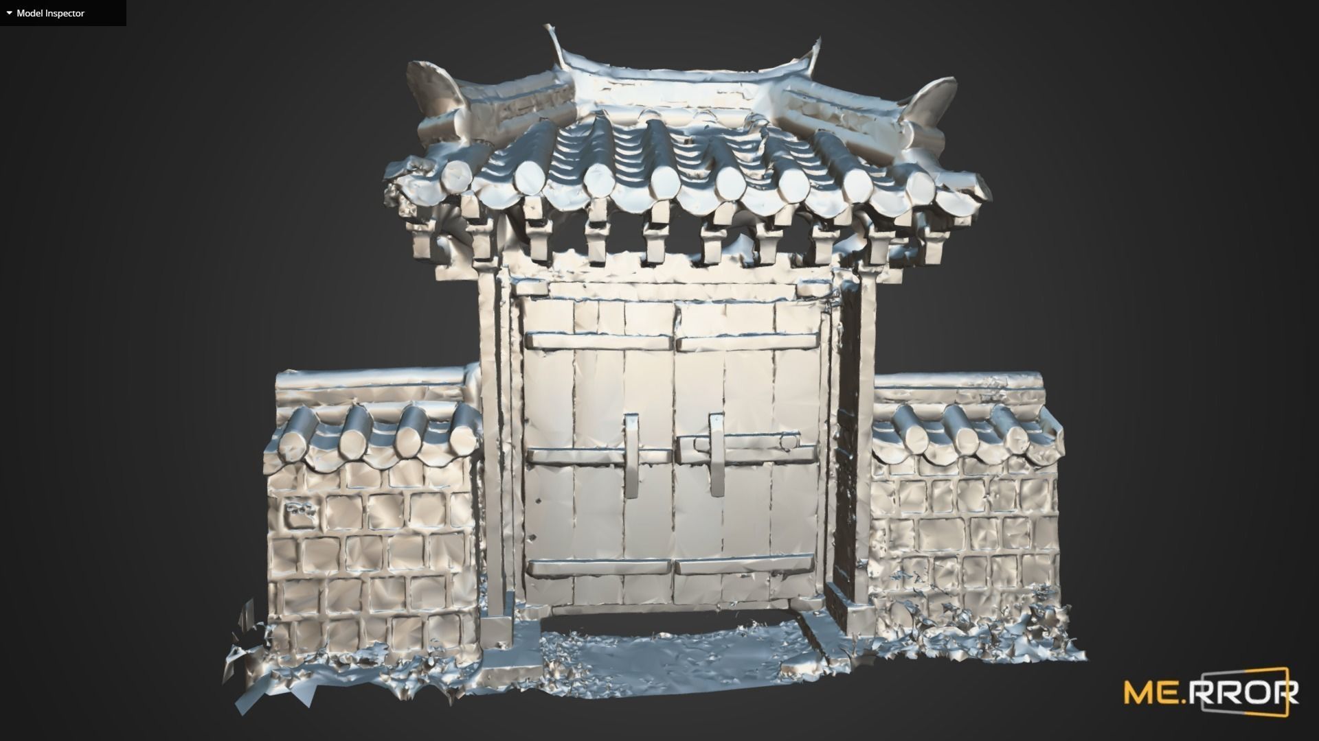 Korean Traditional Gate 3D model_8