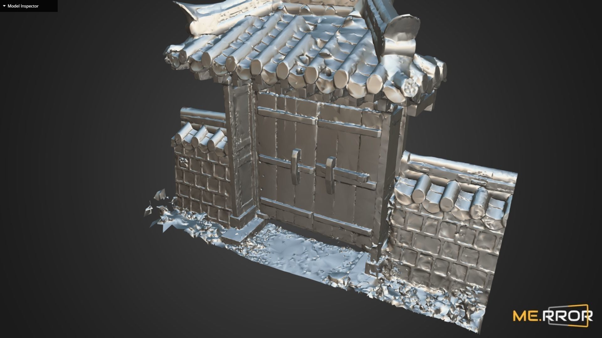 Korean Traditional Gate 3D model_12