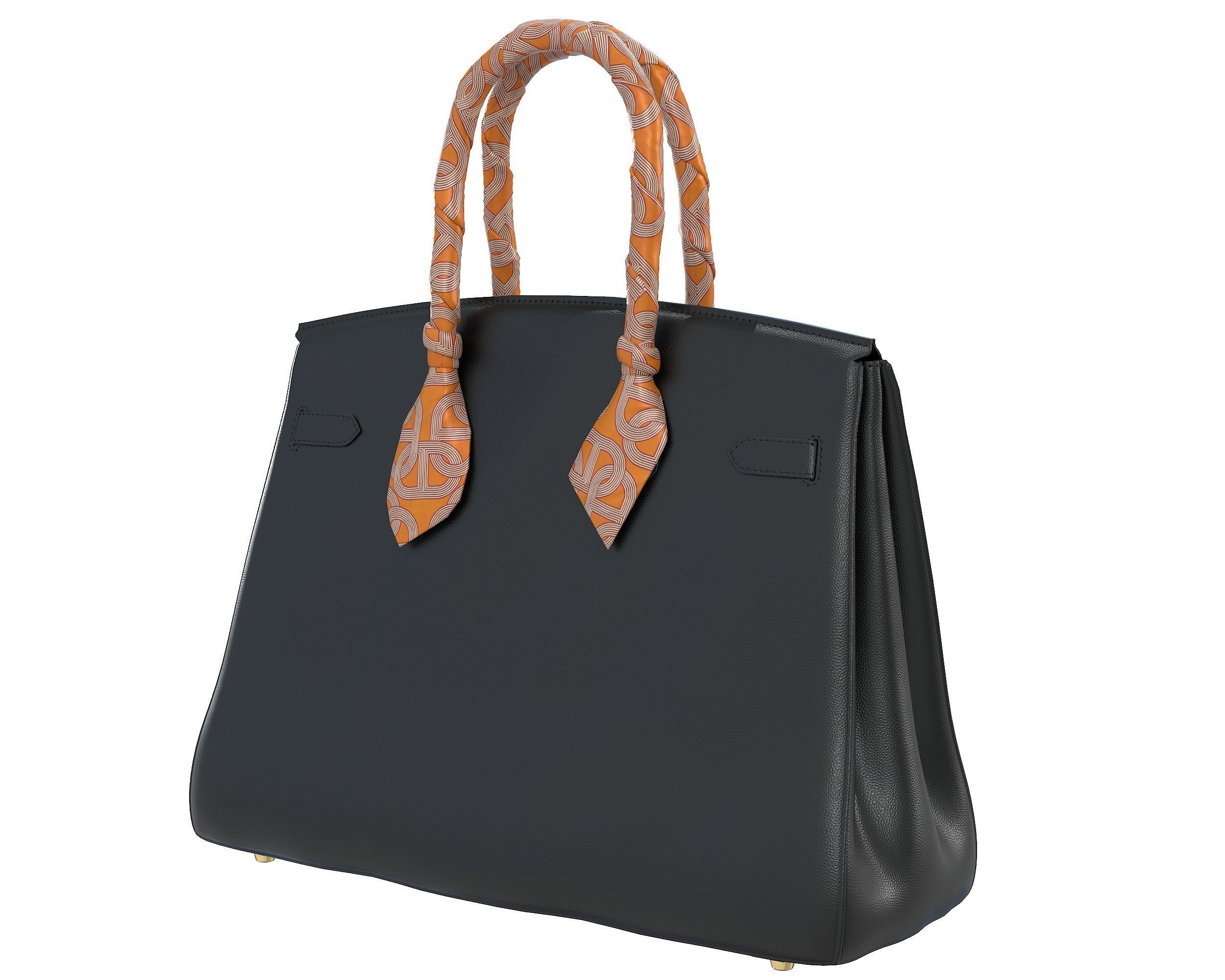 3D model Hermes Birkin Black Bag with accessories VR / AR / low-poly ...