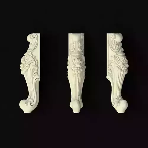 leg High quality 3d models for processing on a cnc machine 
