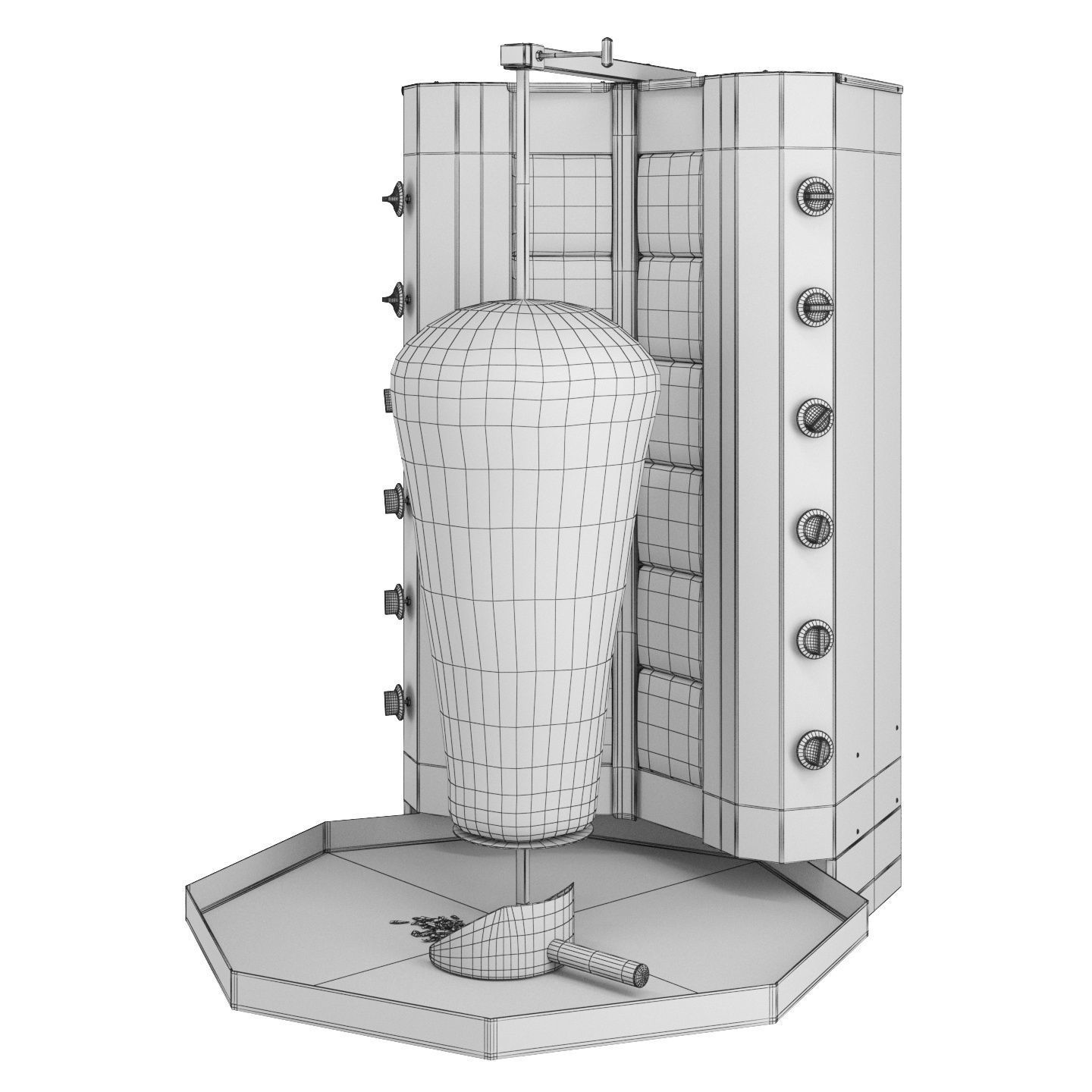 Equipment for Shawarma cafe 3D model_21