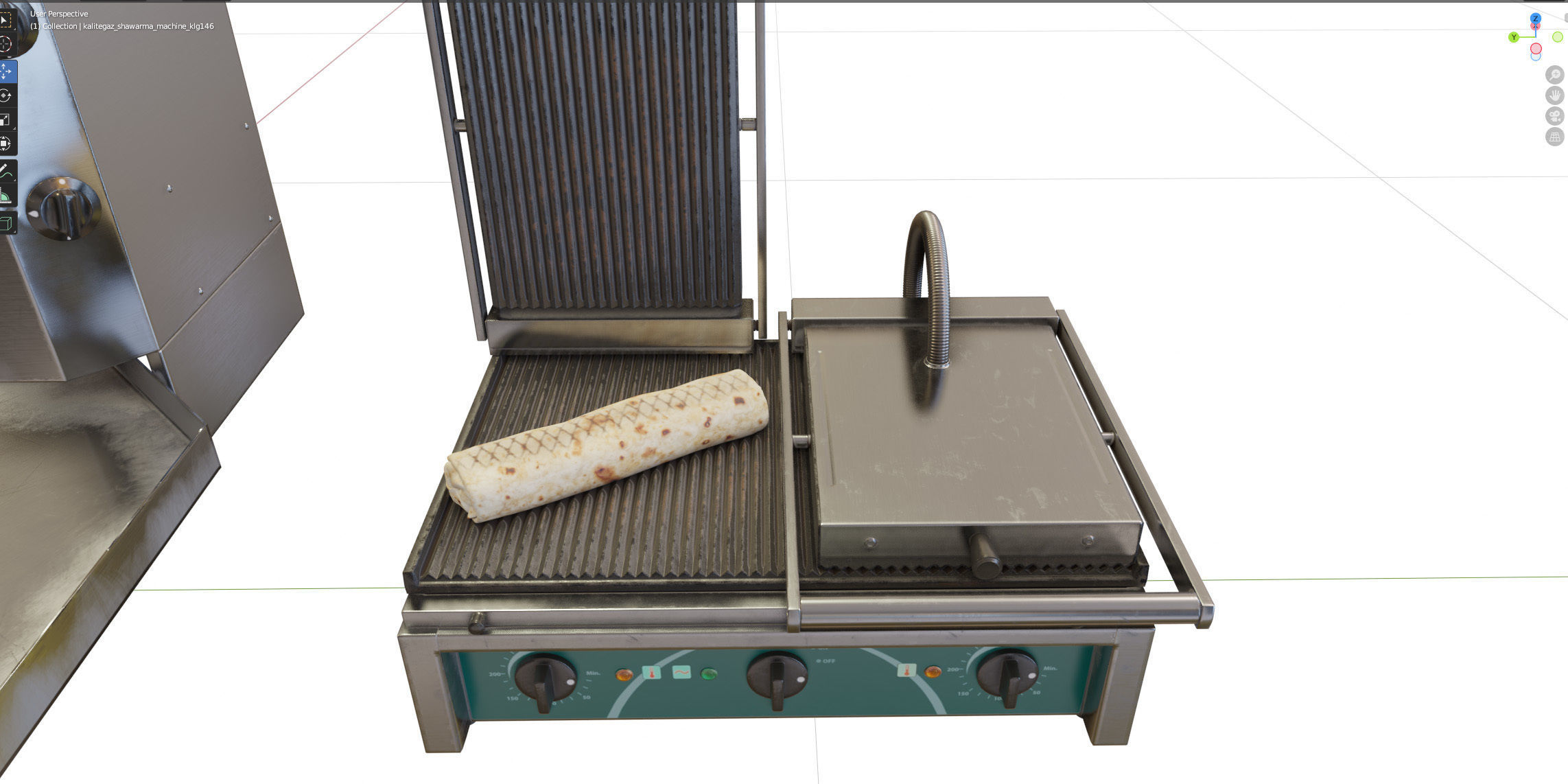 Equipment for Shawarma cafe 3D model_17