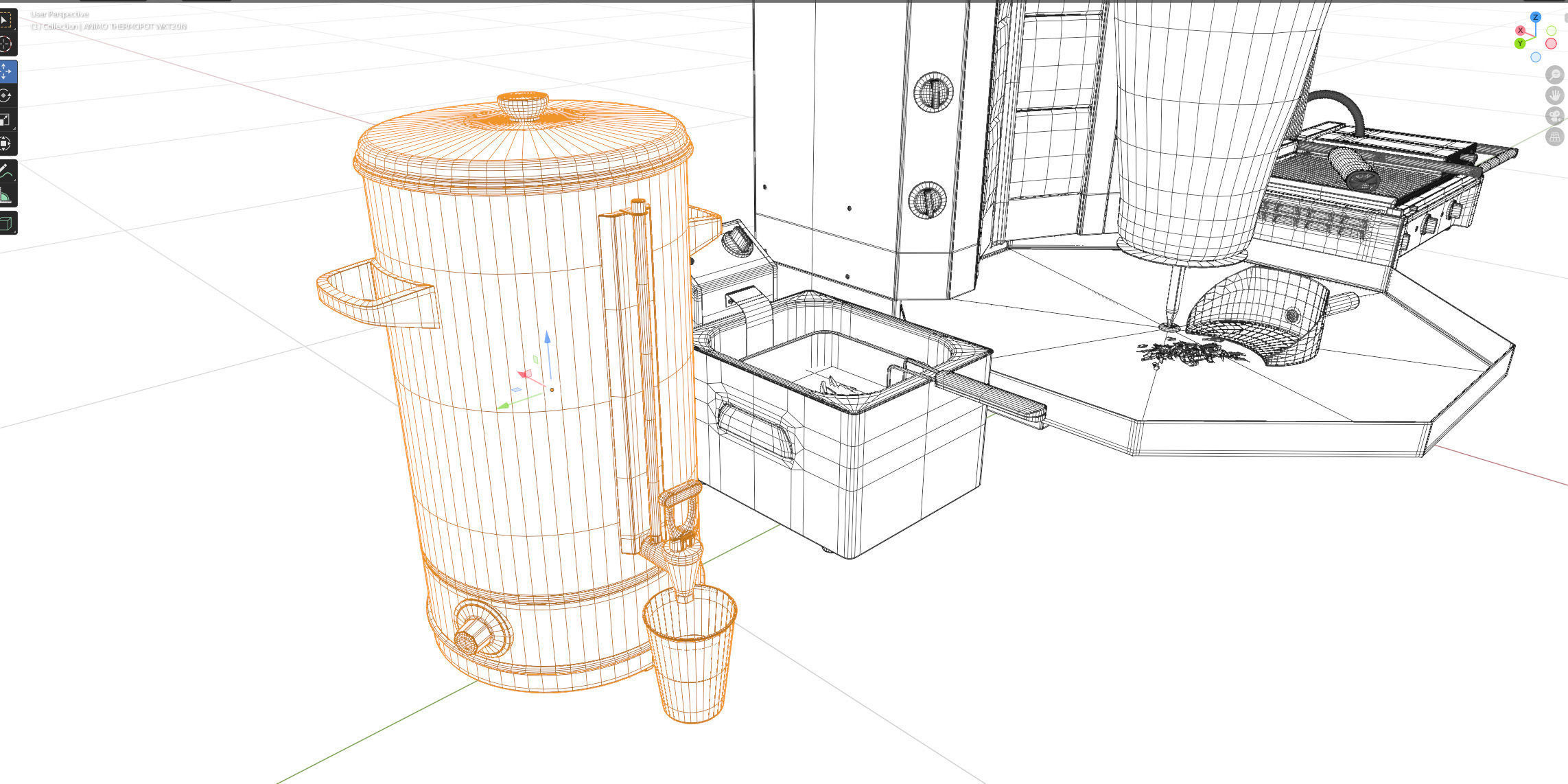 Equipment for Shawarma cafe 3D model_32