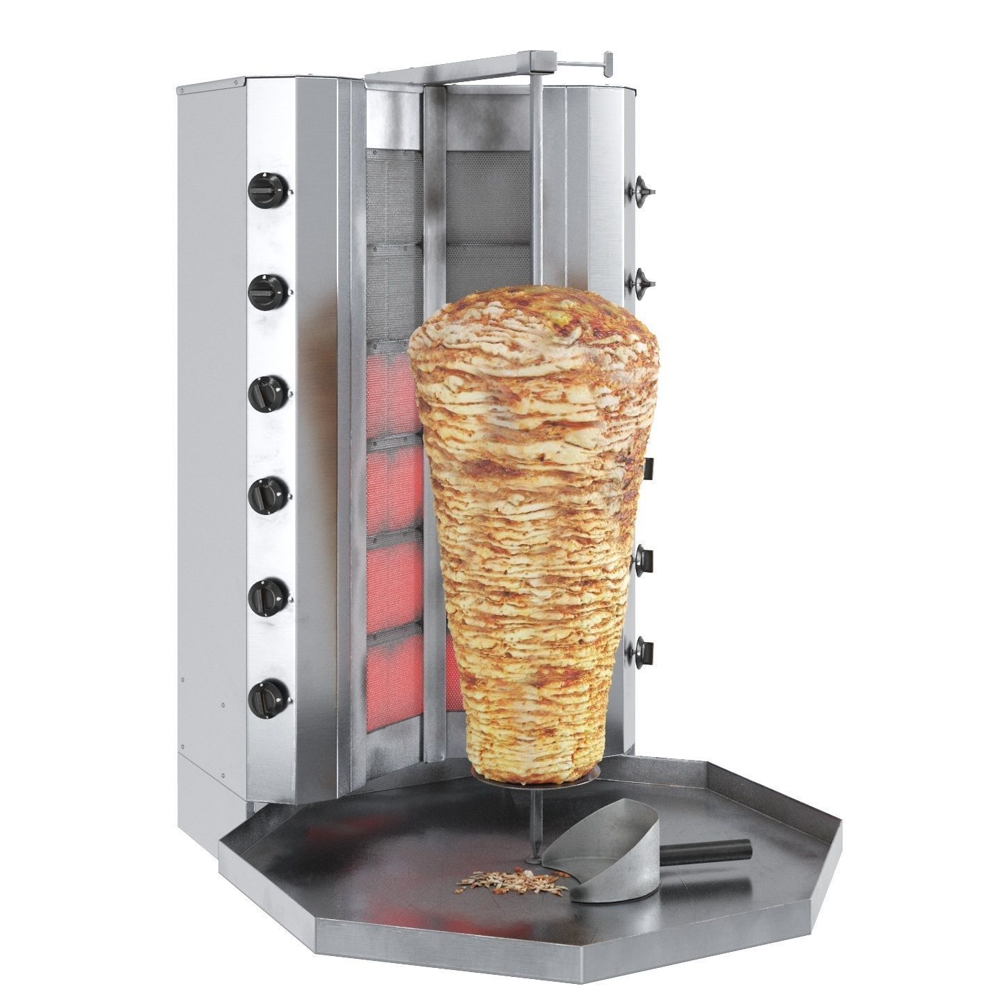 Equipment for Shawarma cafe 3D model_3