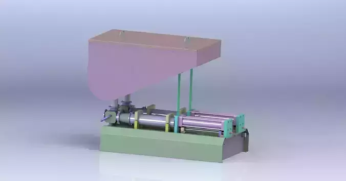 Liquid filling cylinder valve mechanism  3D model