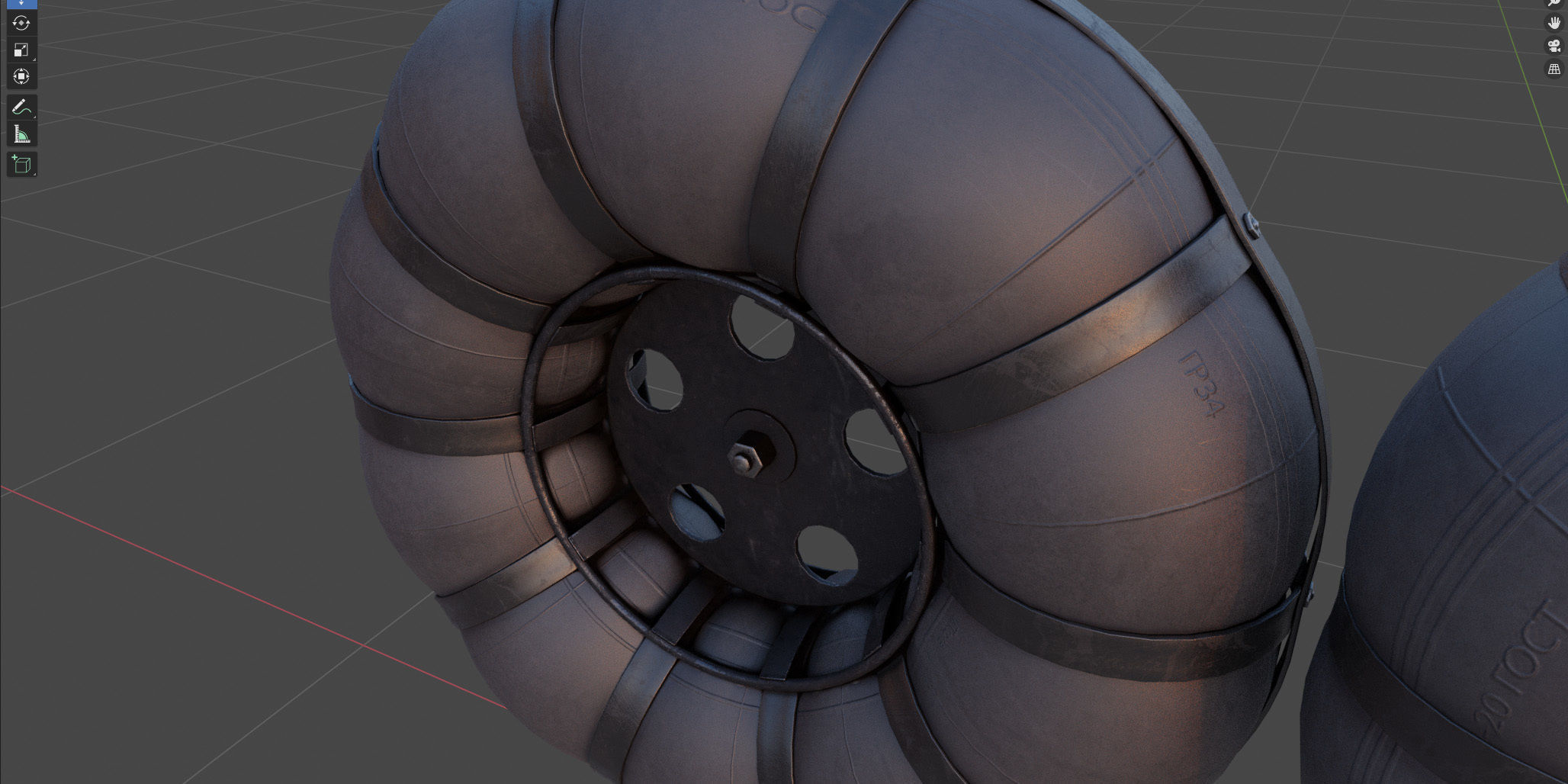 Wheels of an all-terrain vehicle and a swamp 3D model_15