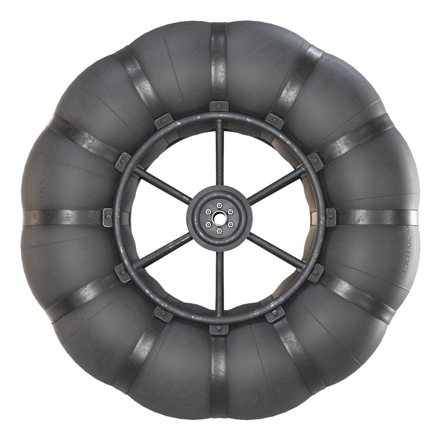 Wheels of an all-terrain vehicle and a swamp 3D model_6