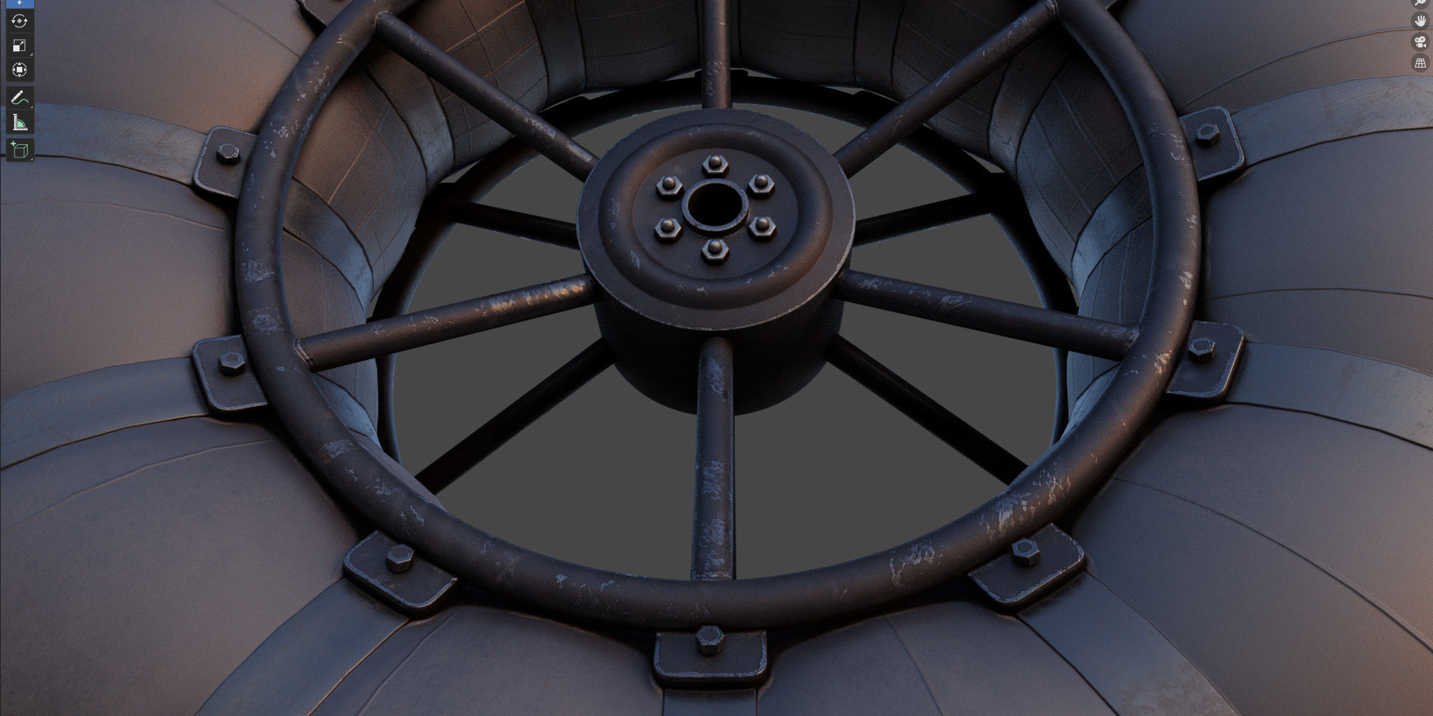 Wheels of an all-terrain vehicle and a swamp 3D model_16