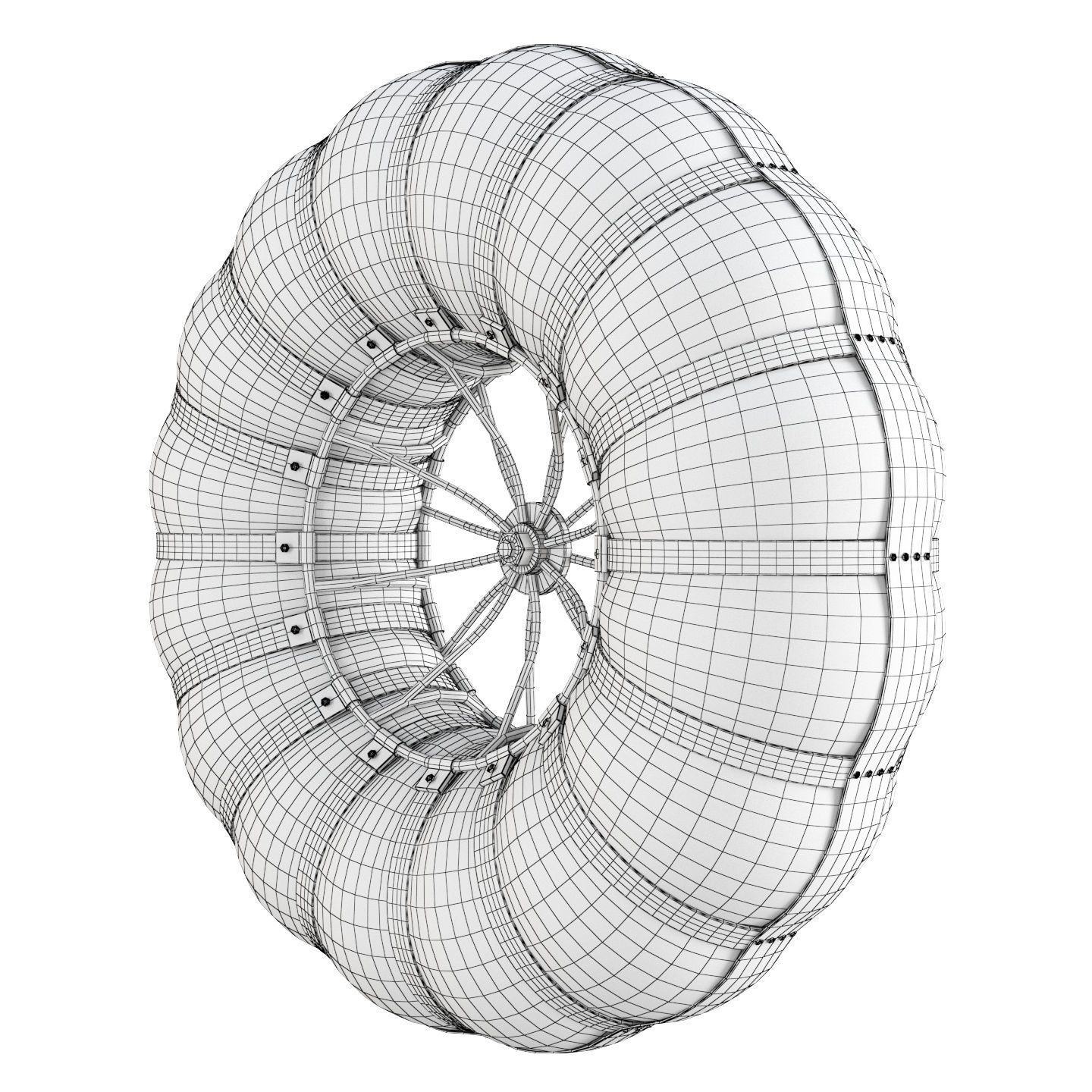 Wheels of an all-terrain vehicle and a swamp 3D model_20