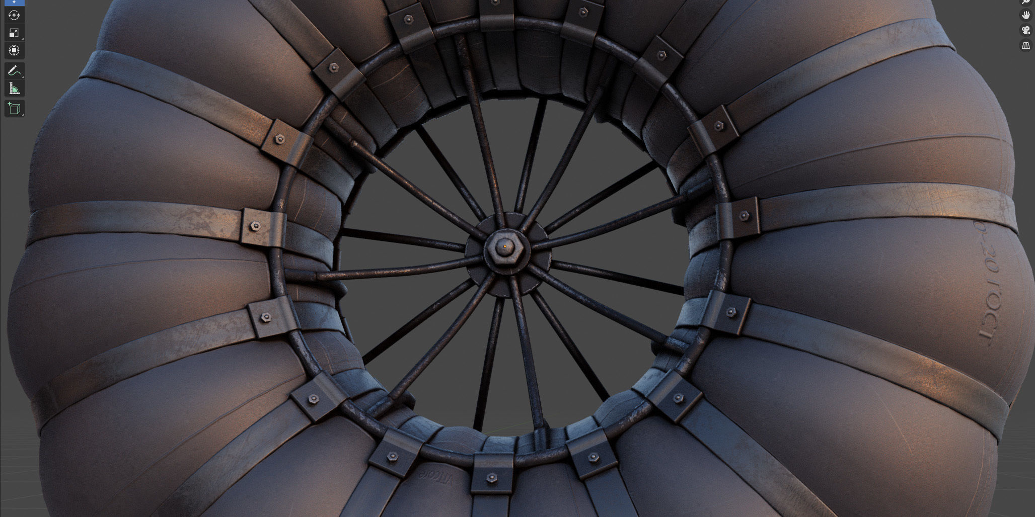 Wheels of an all-terrain vehicle and a swamp 3D model_17