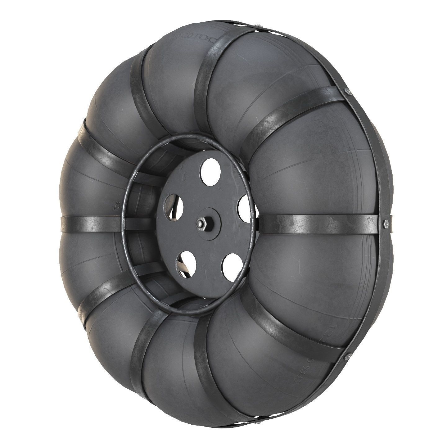 Wheels of an all-terrain vehicle and a swamp 3D model_2