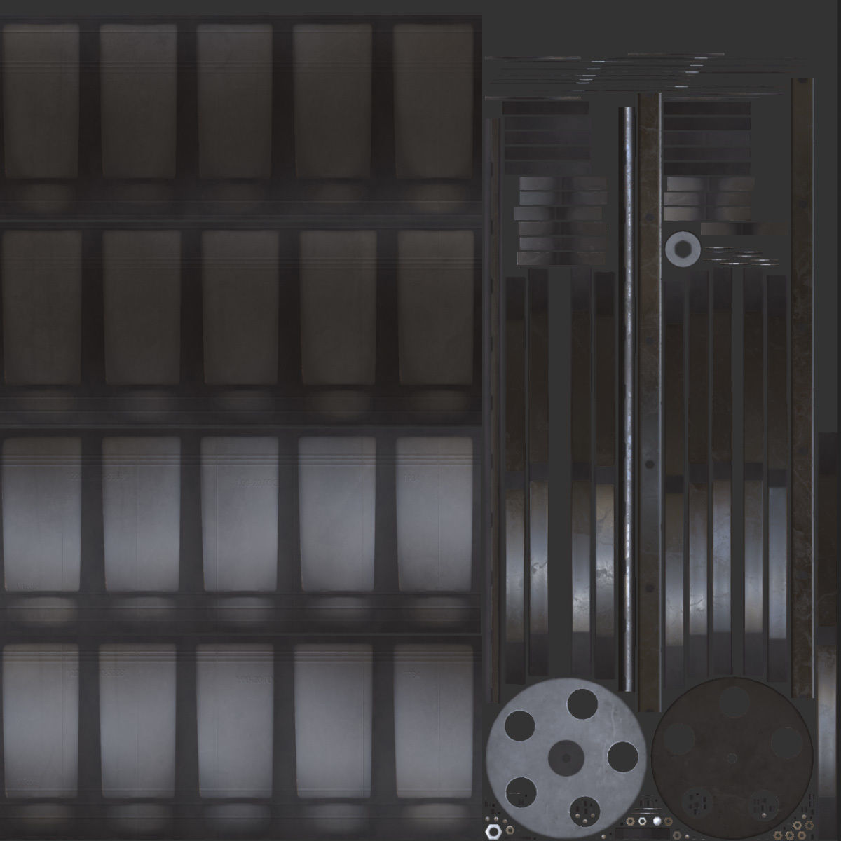 Wheels of an all-terrain vehicle and a swamp 3D model_22