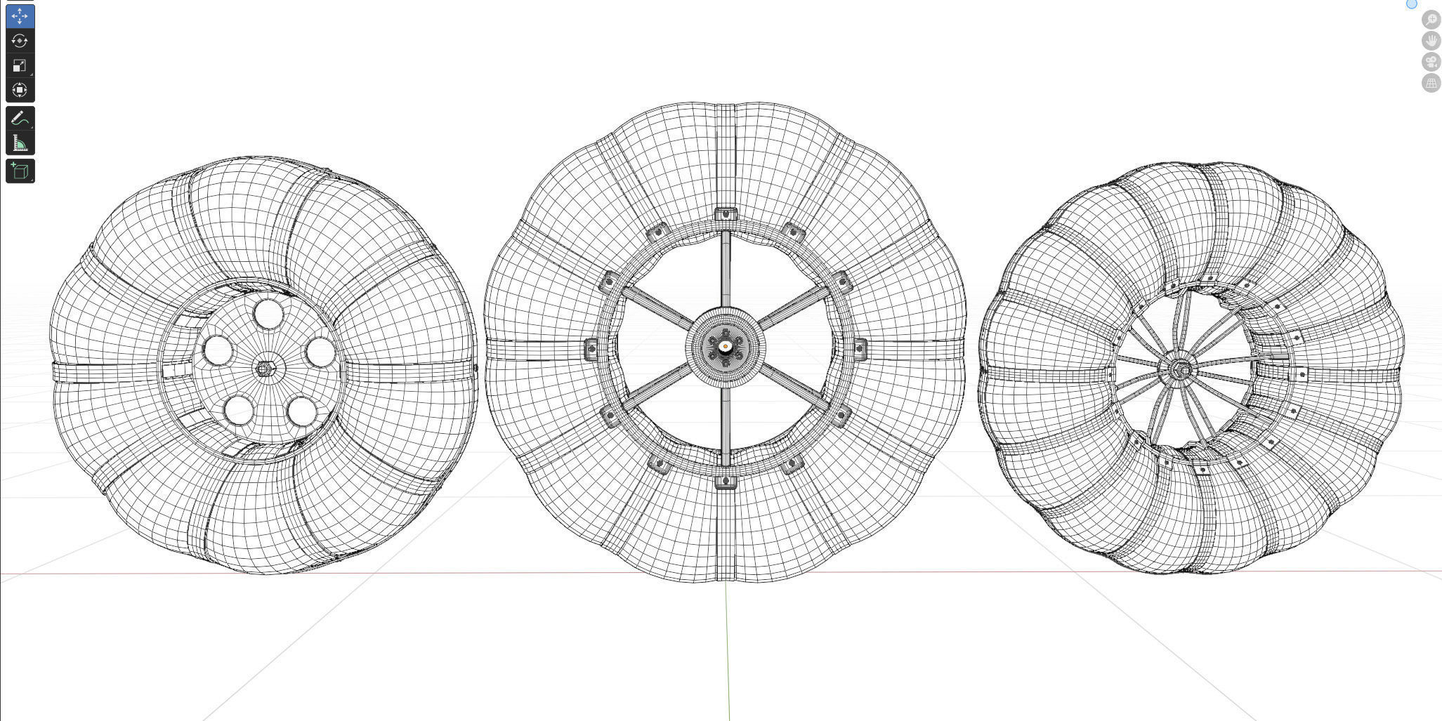 Wheels of an all-terrain vehicle and a swamp 3D model_23