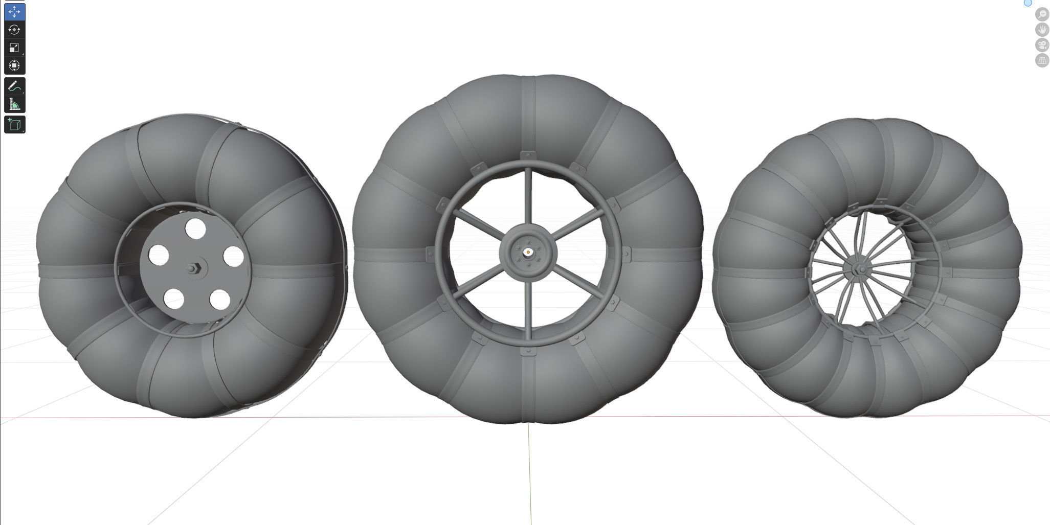 Wheels of an all-terrain vehicle and a swamp 3D model_24