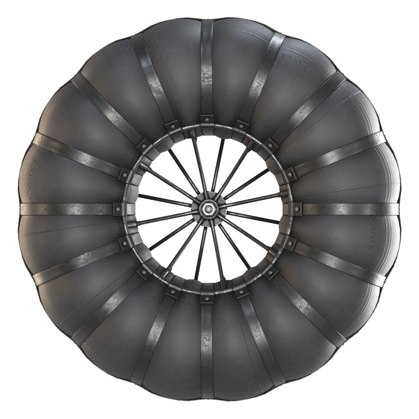 Wheels of an all-terrain vehicle and a swamp 3D model_7