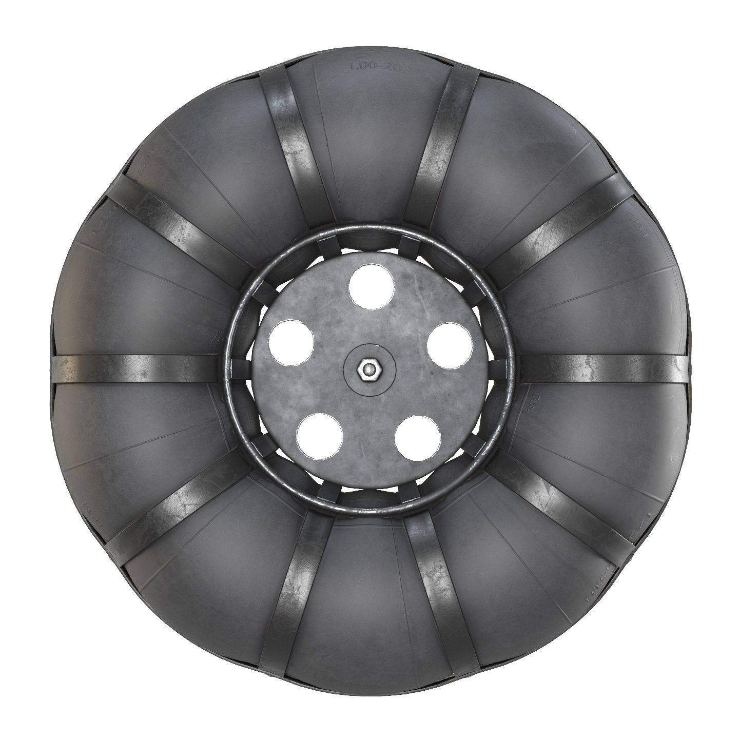 Wheels of an all-terrain vehicle and a swamp 3D model_5