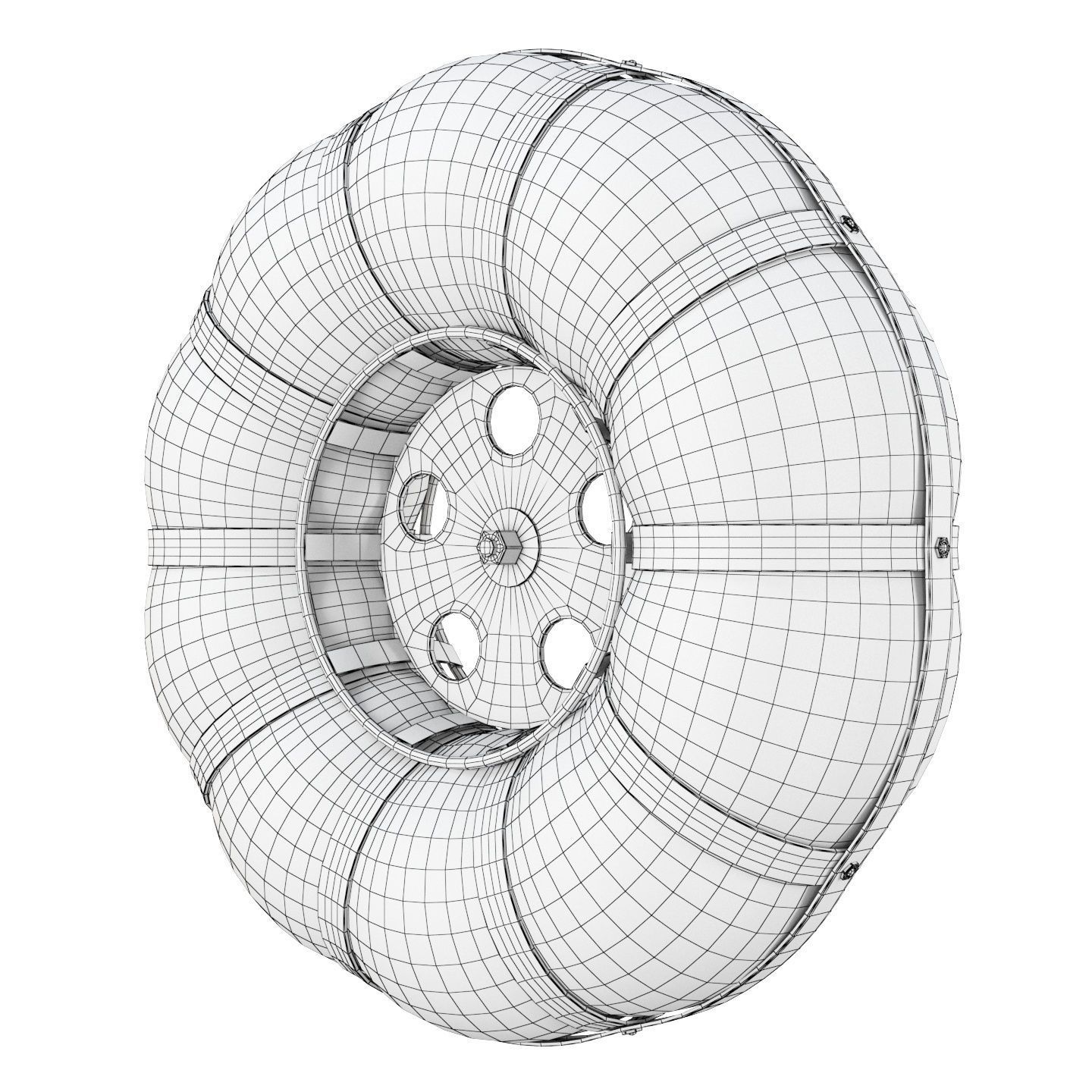 Wheels of an all-terrain vehicle and a swamp 3D model_18