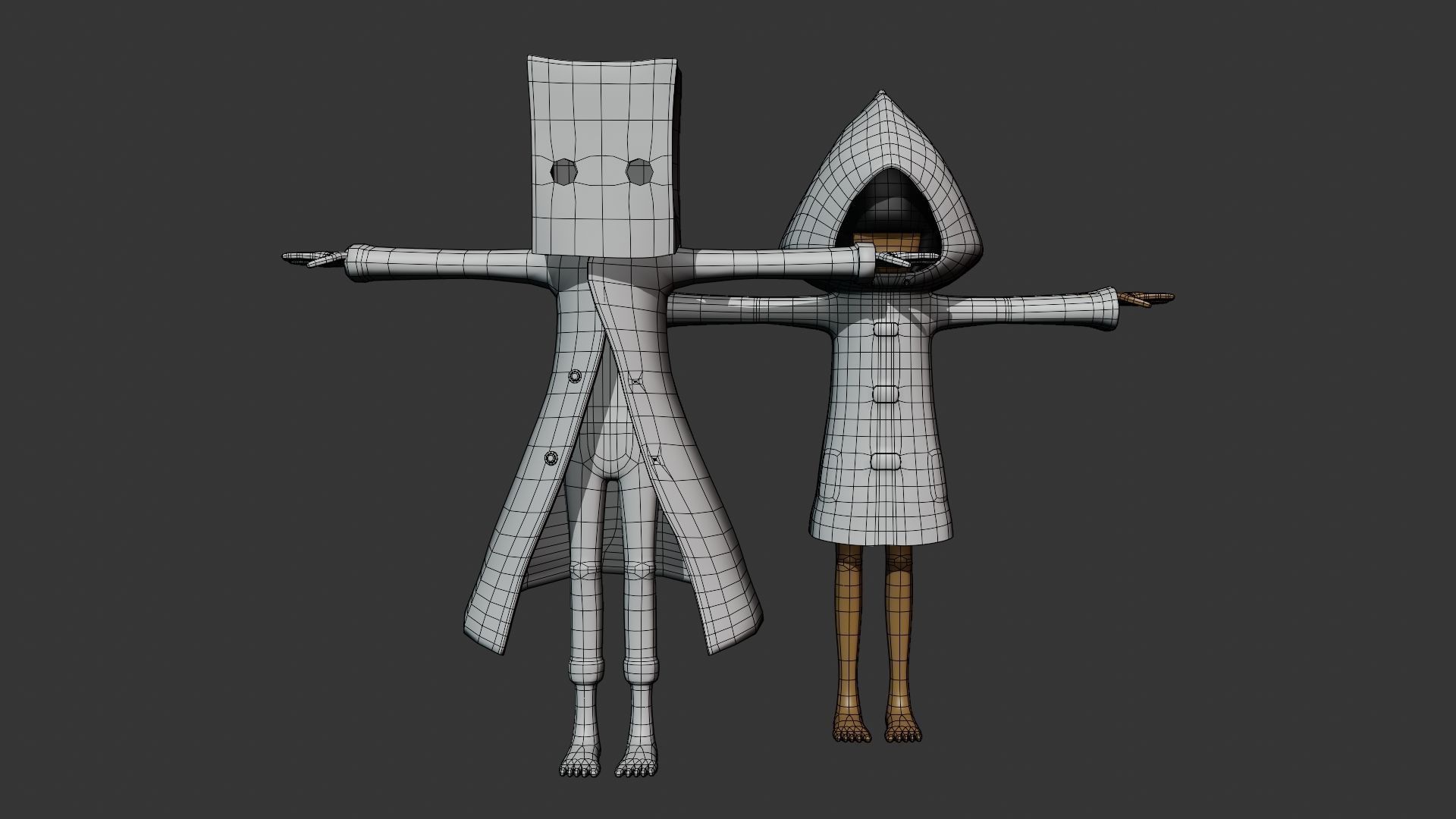 Little Nightmares Character Rigs 3D model_4