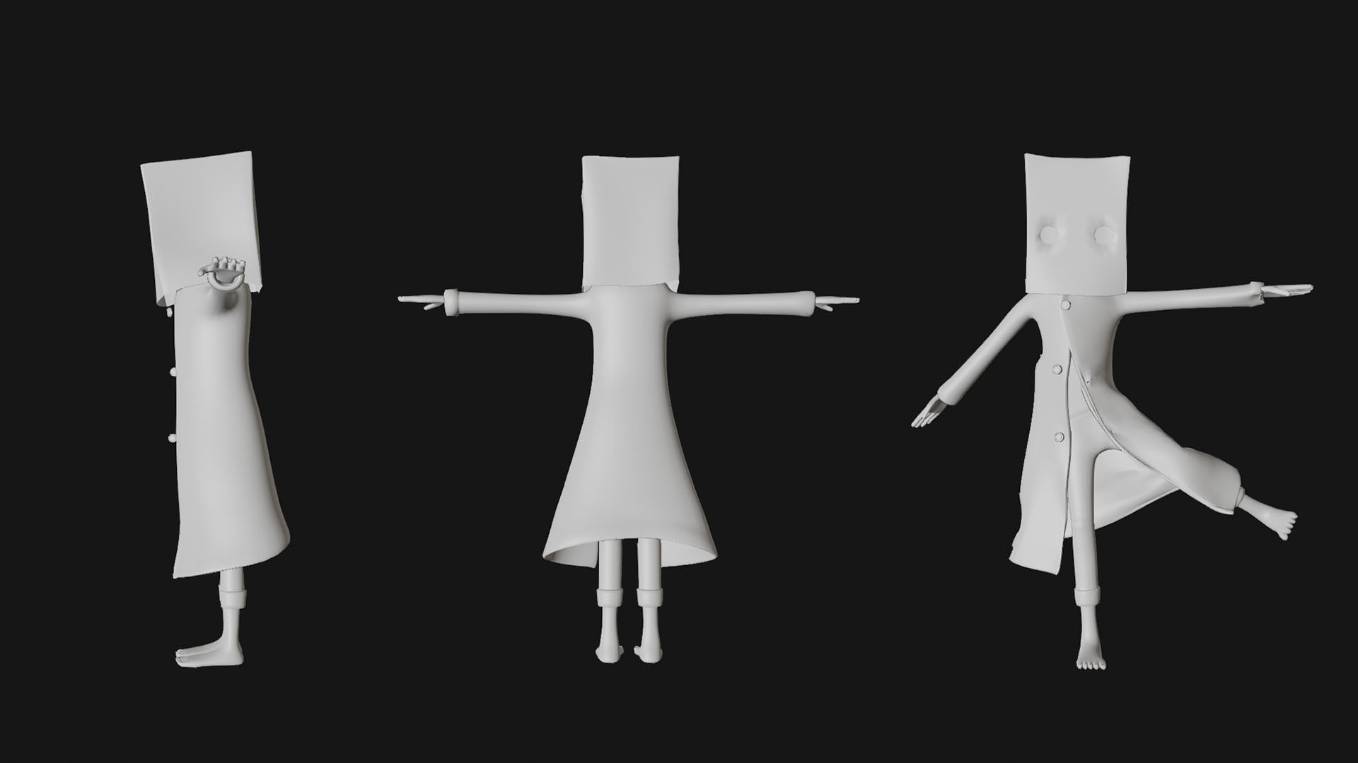 Little Nightmares Character Rigs 3D model_10