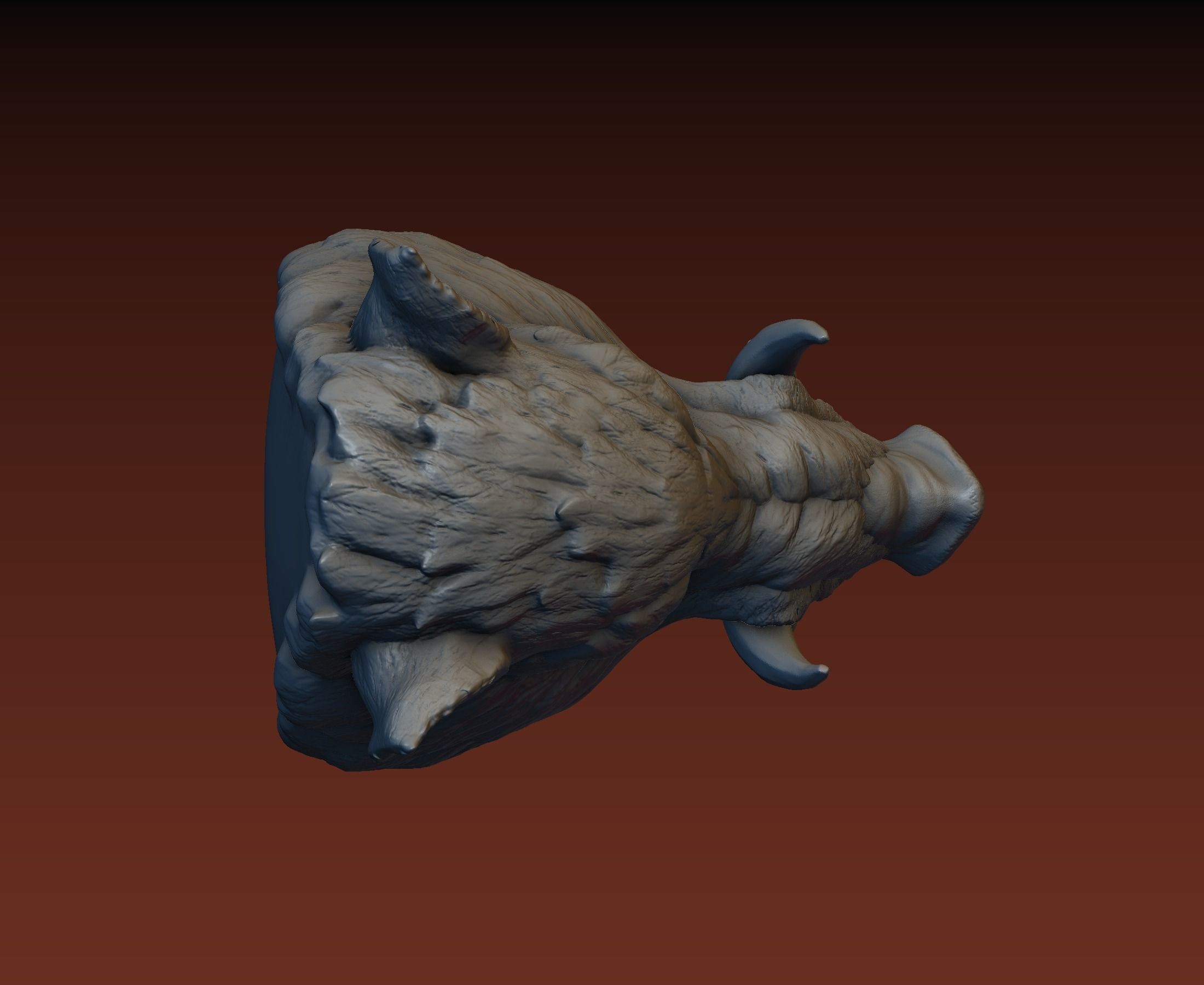 Boar head 3D print model_8