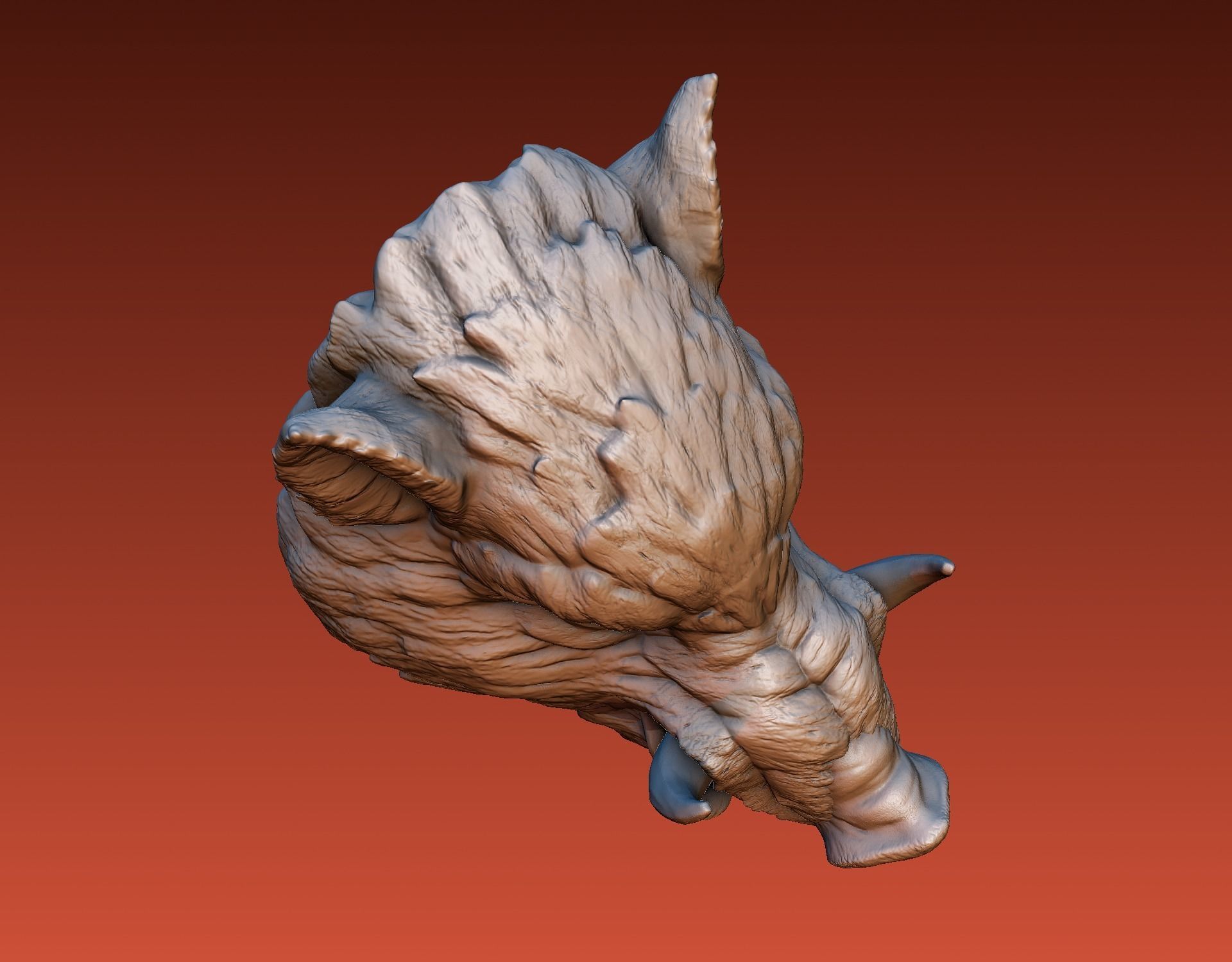 Boar head 3D print model_5