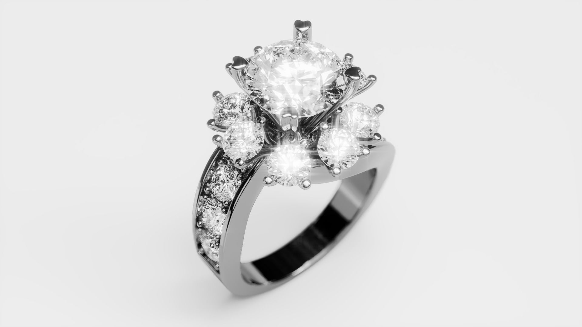 Free Halo Bypass Shank Ring Free 3D print model_1