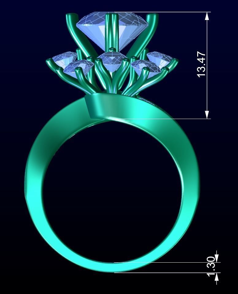 Free Halo Bypass Shank Ring Free 3D print model_5