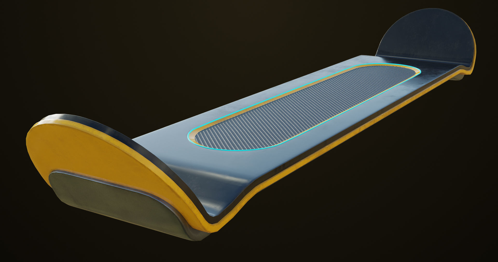 Sic-Fi Emissive Hoverboard 5 All PBR Unity UE Textures Included Low-poly 3D model_10