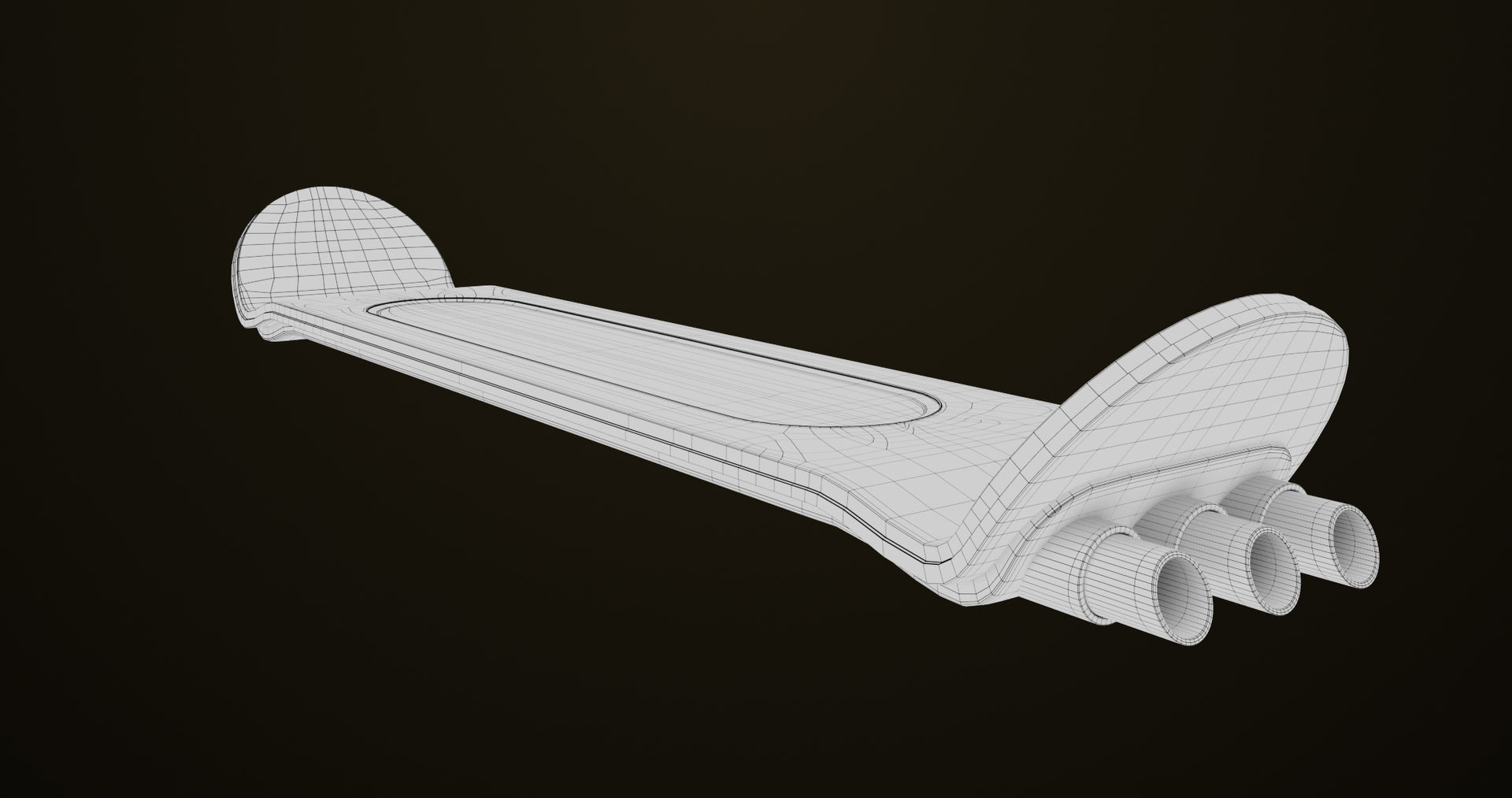 Sic-Fi Emissive Hoverboard 5 All PBR Unity UE Textures Included Low-poly 3D model_16