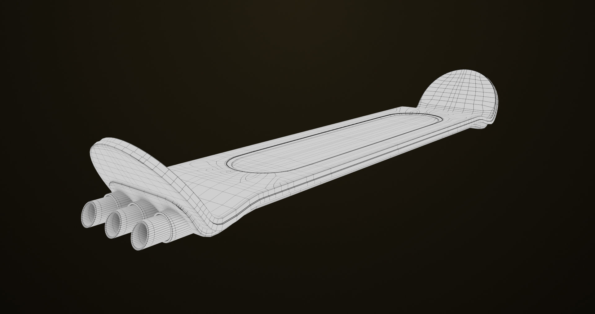 Sic-Fi Emissive Hoverboard 5 All PBR Unity UE Textures Included Low-poly 3D model_17
