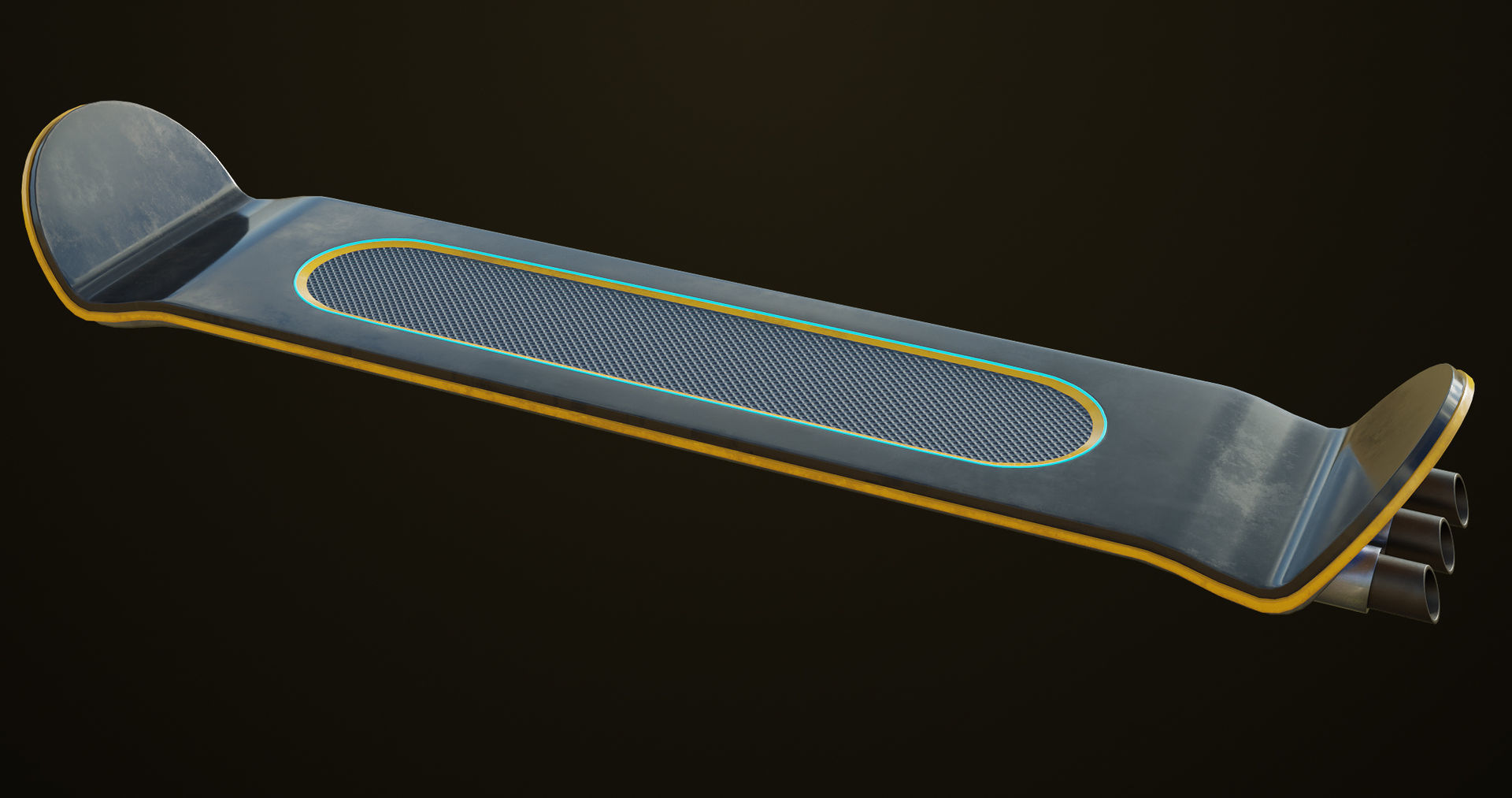 Sic-Fi Emissive Hoverboard 5 All PBR Unity UE Textures Included Low-poly 3D model_6