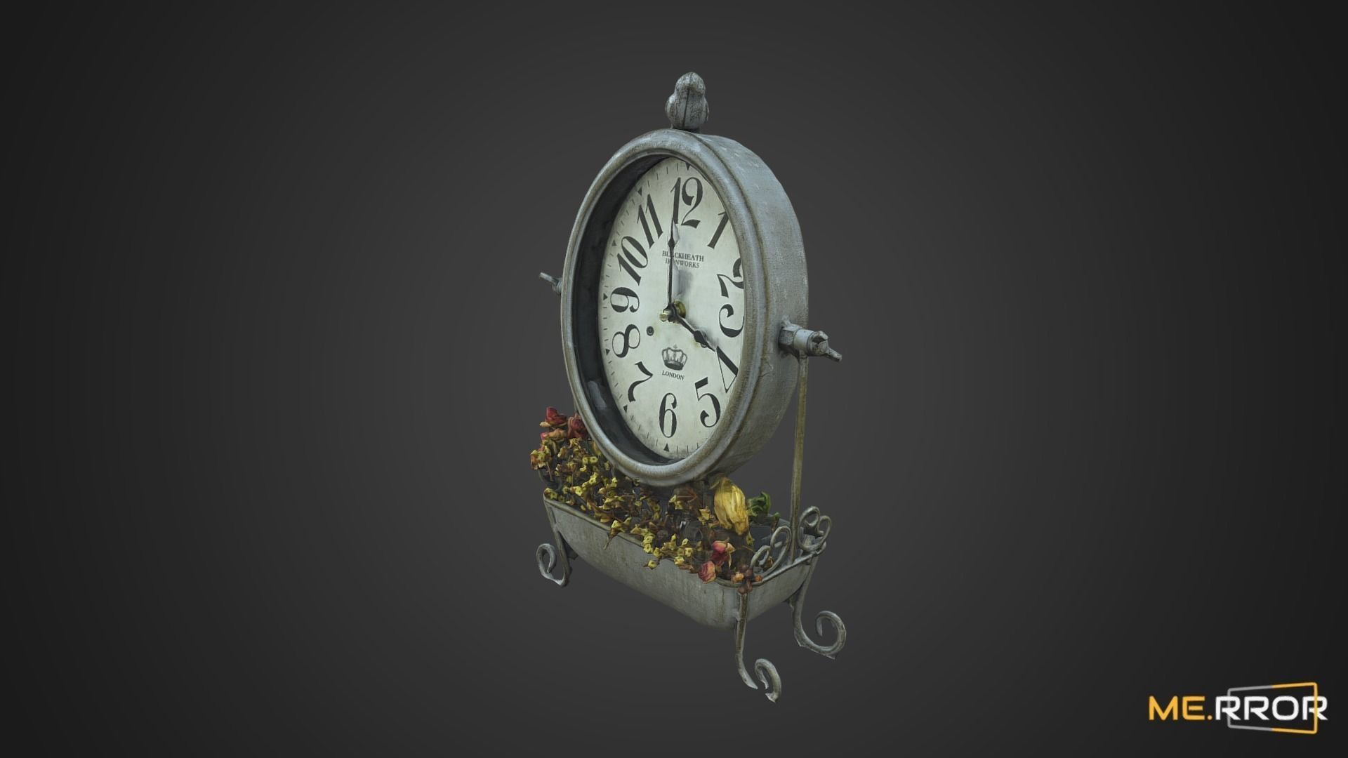 Antique Clock 3D model_1