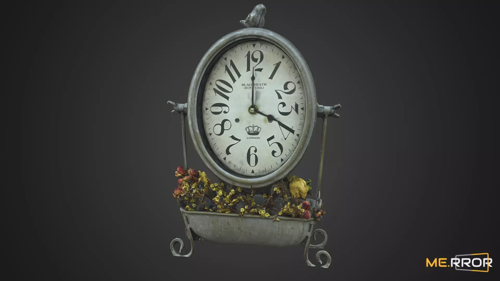 Antique Clock 3D model_0