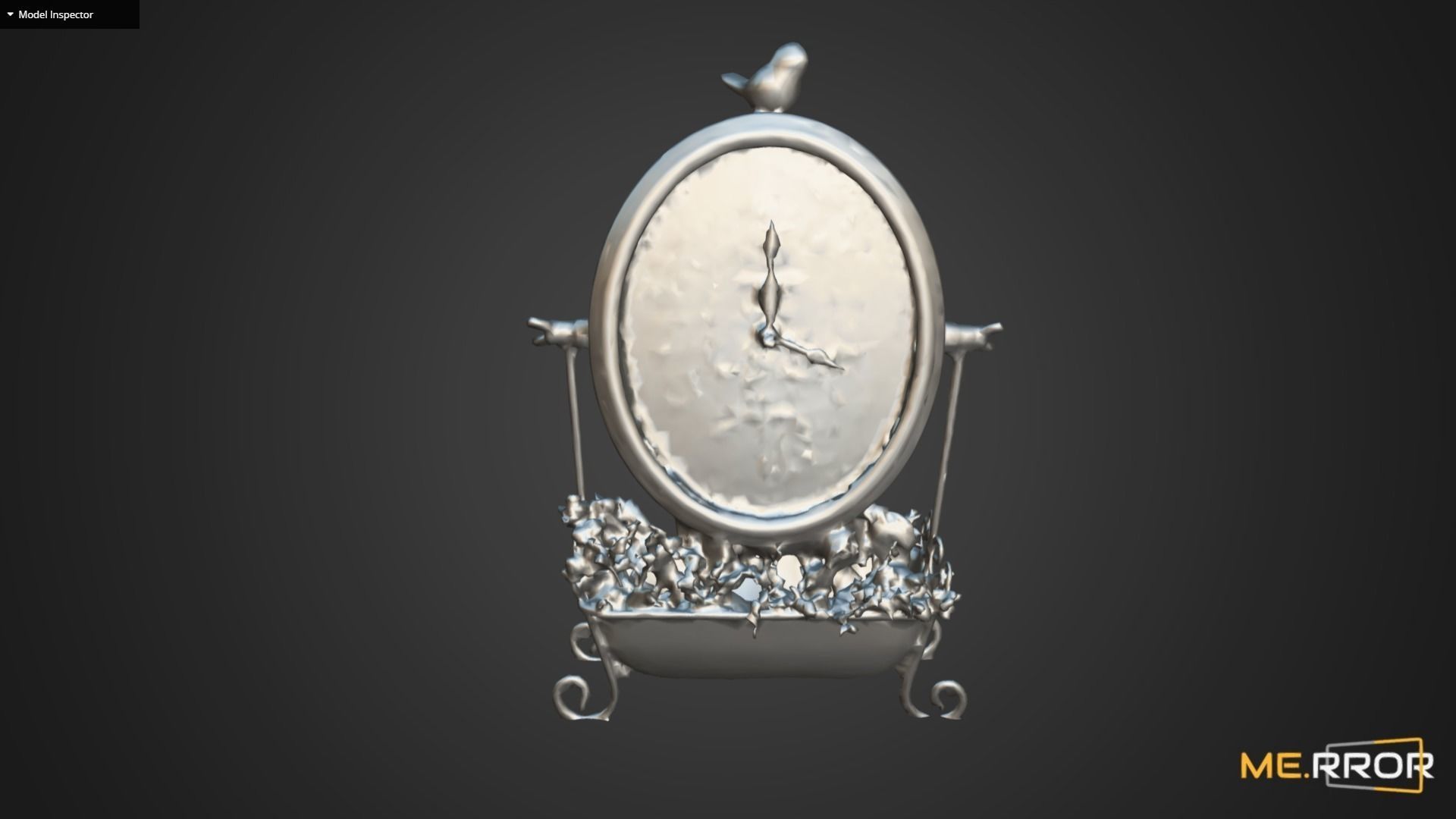 Antique Clock 3D model_9