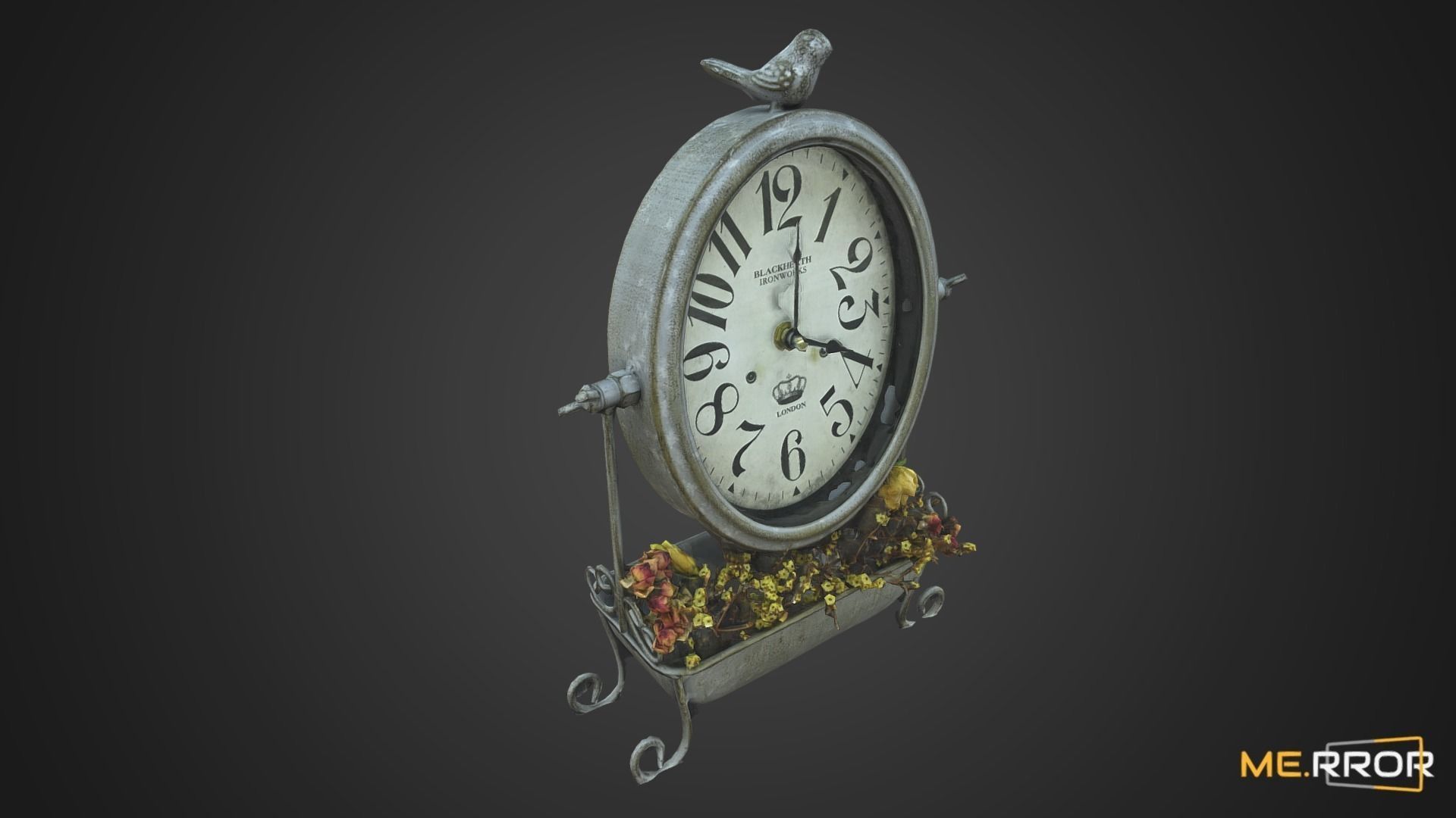 Antique Clock 3D model_4