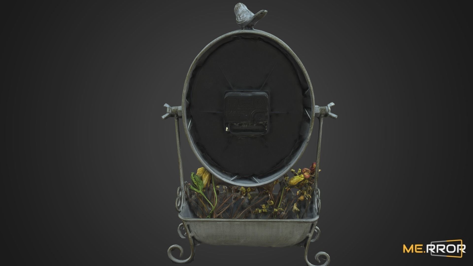 Antique Clock 3D model_2