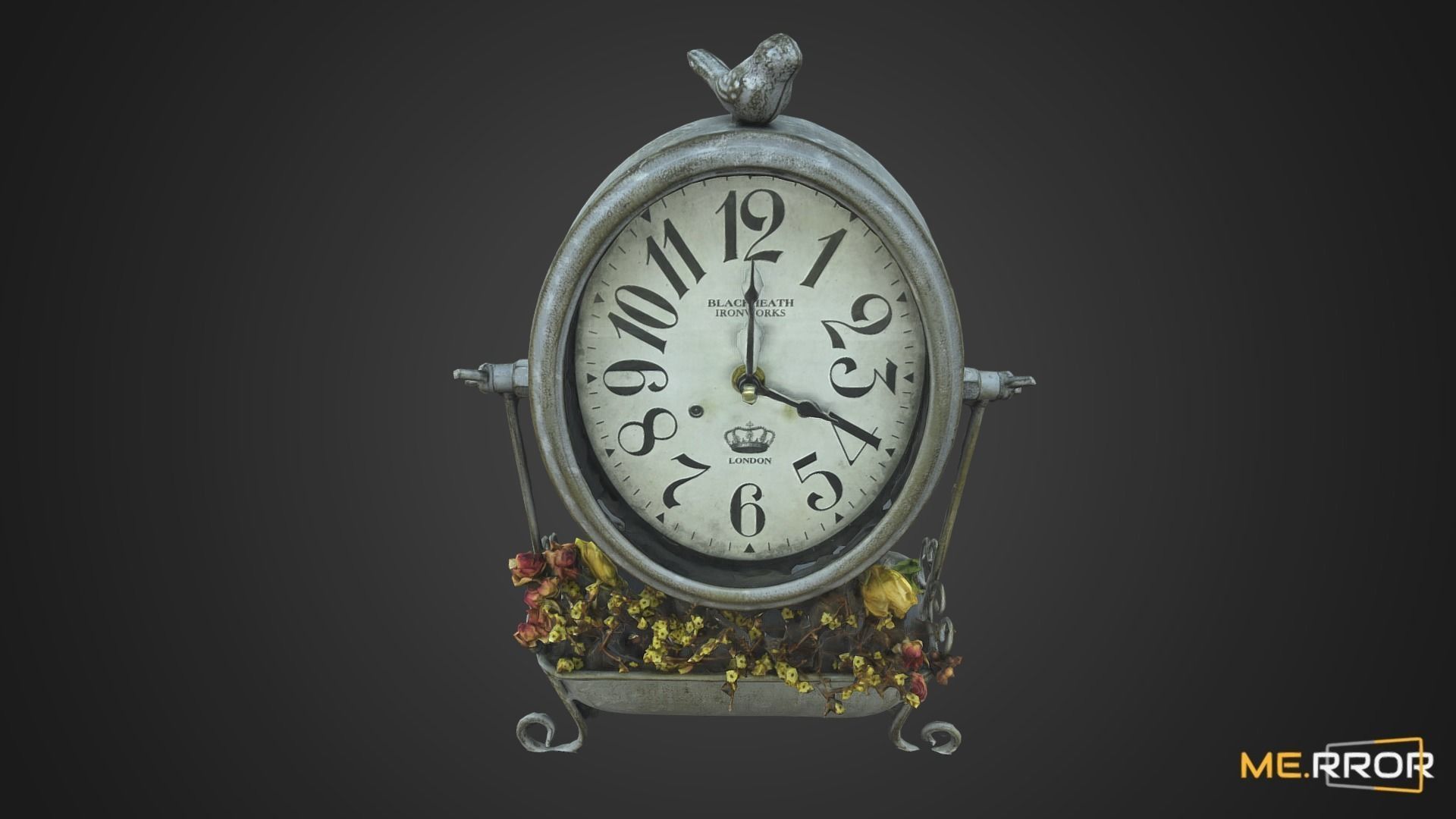 Antique Clock 3D model_5