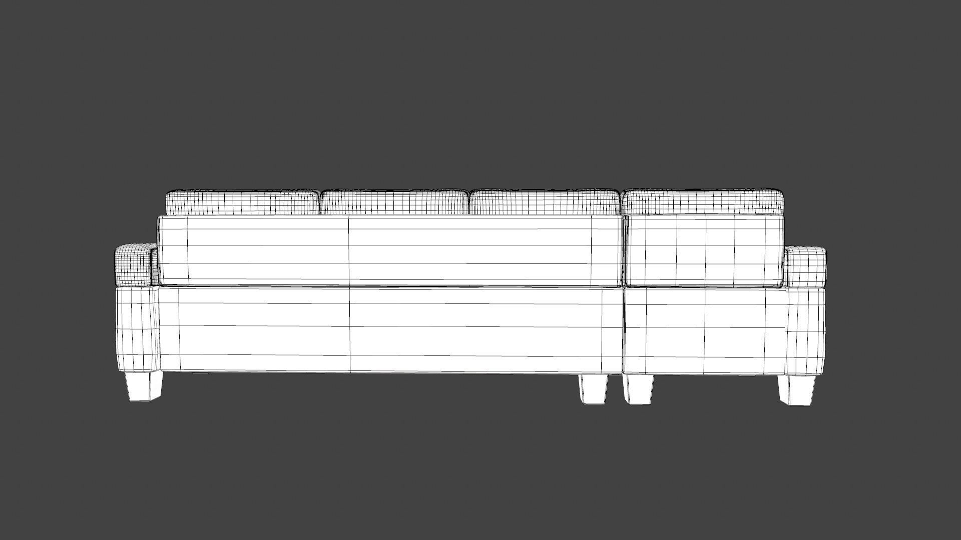 Sofa 3 Seater L  Shaped 3D model_22